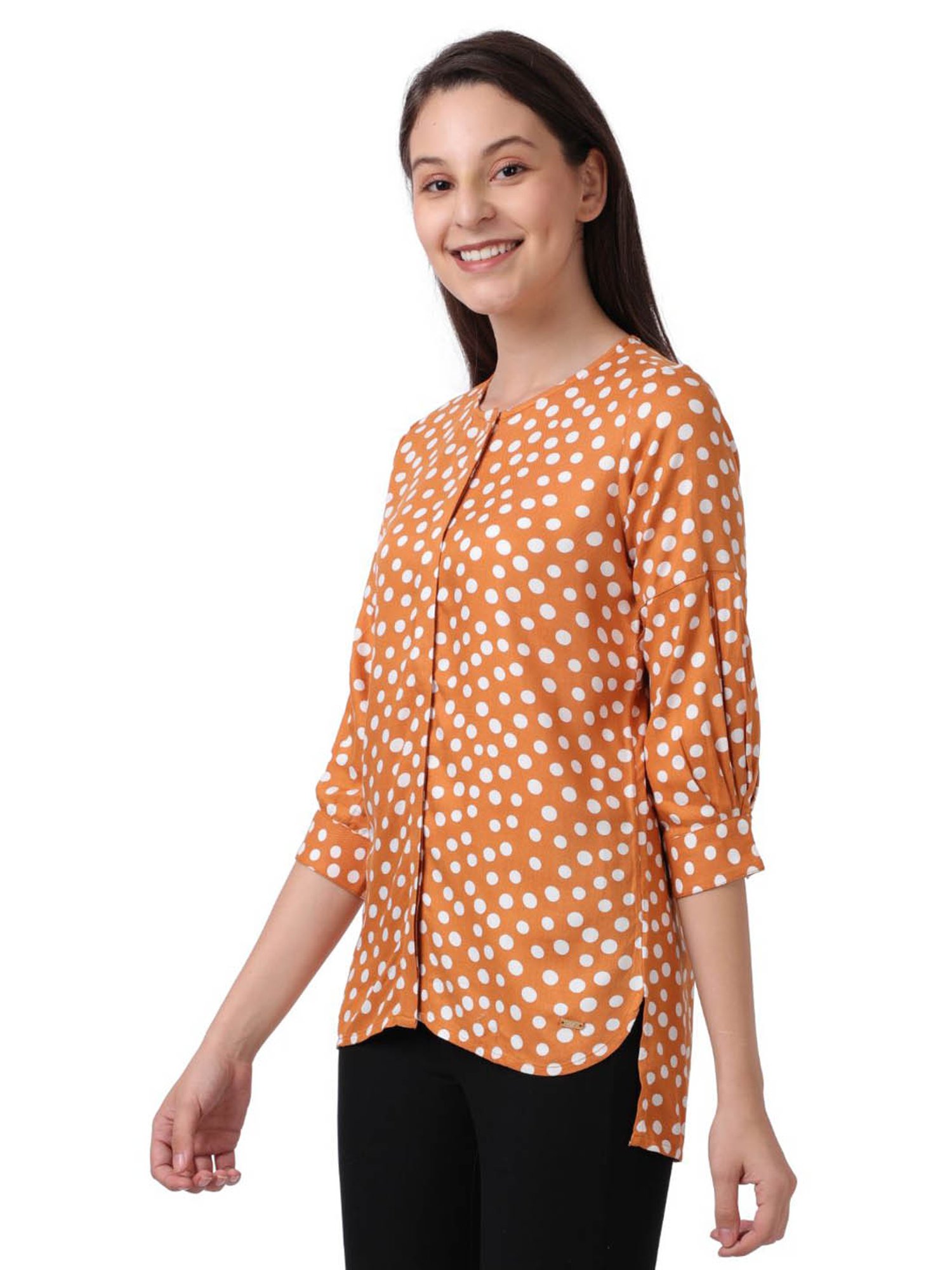 Polka Dot Shirt Women - Temu