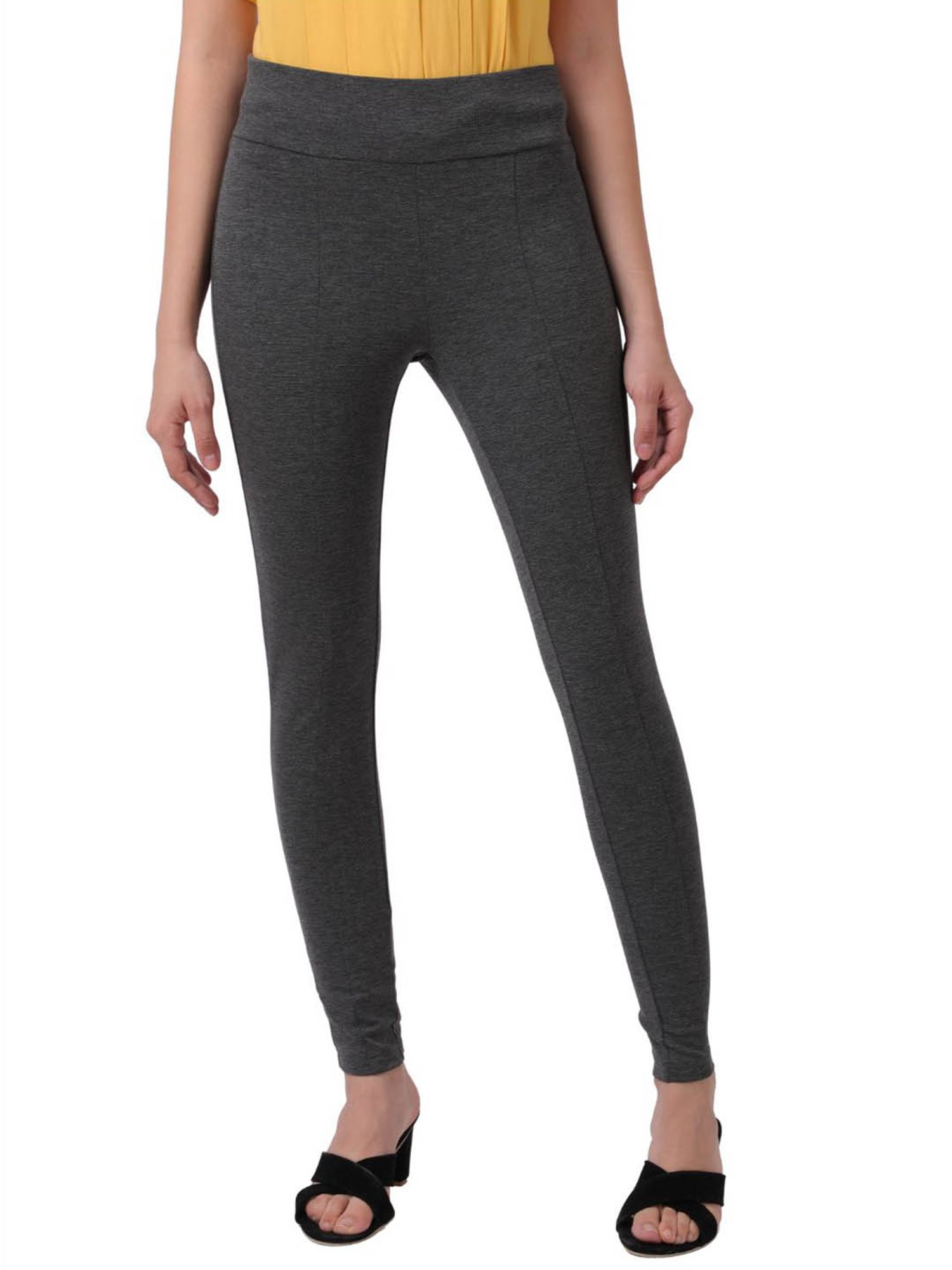 Dark Grey Textured Leggings 4673105.htm - Buy Dark Grey Textured Leggings  4673105.htm online in India