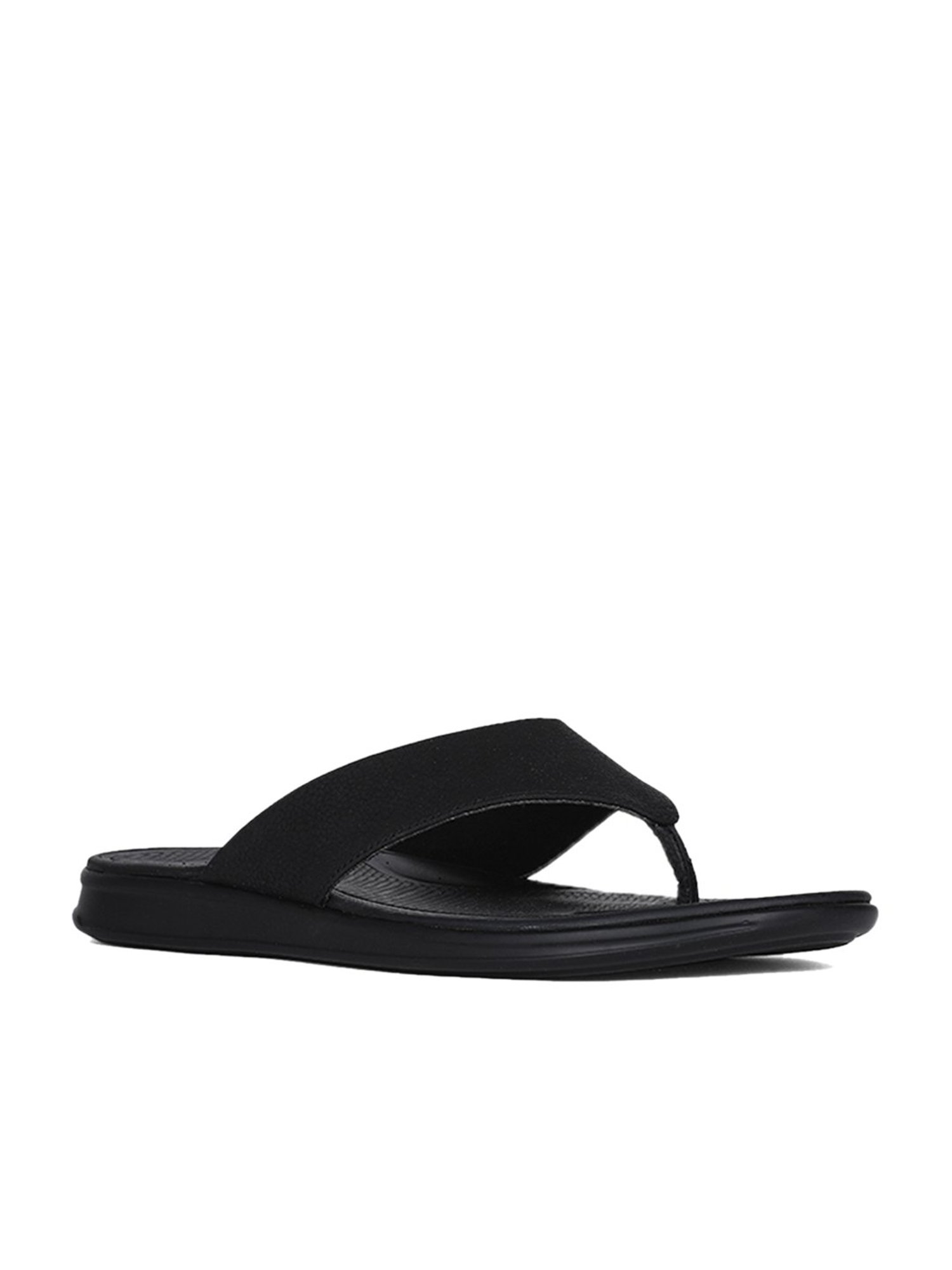 Bata Men's Black Thong Sandals-Bata-Footwear-TATA CLIQ