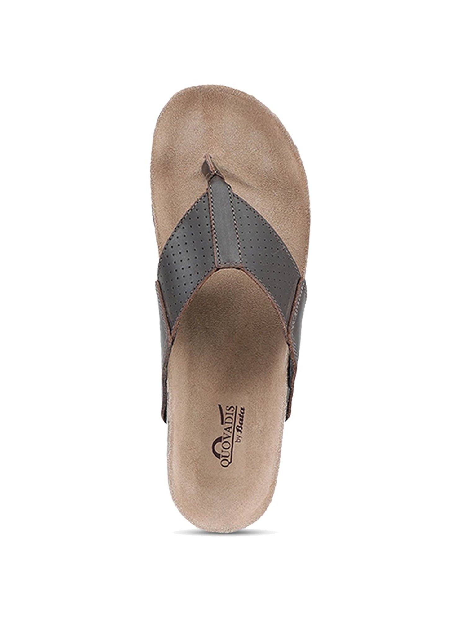 Buy Bata Quovadis Dark Brown Thong Sandals for Men at Best Price