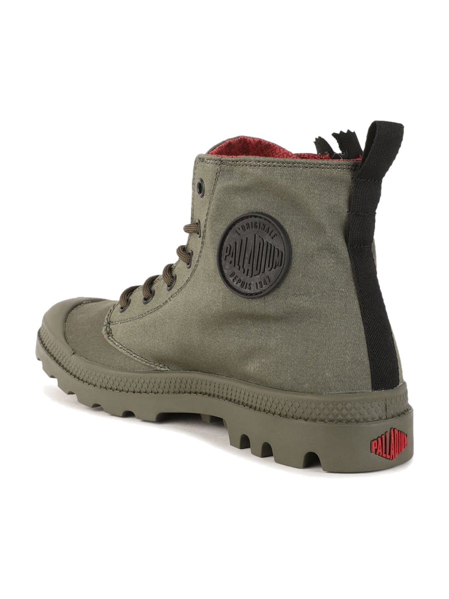 palladium olive casual boots