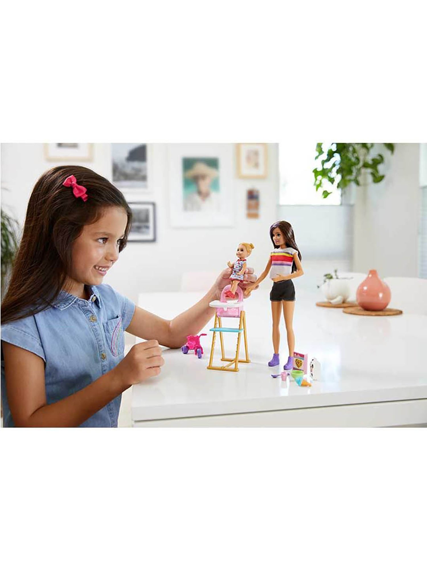 Barbie skipper feeding discount playset