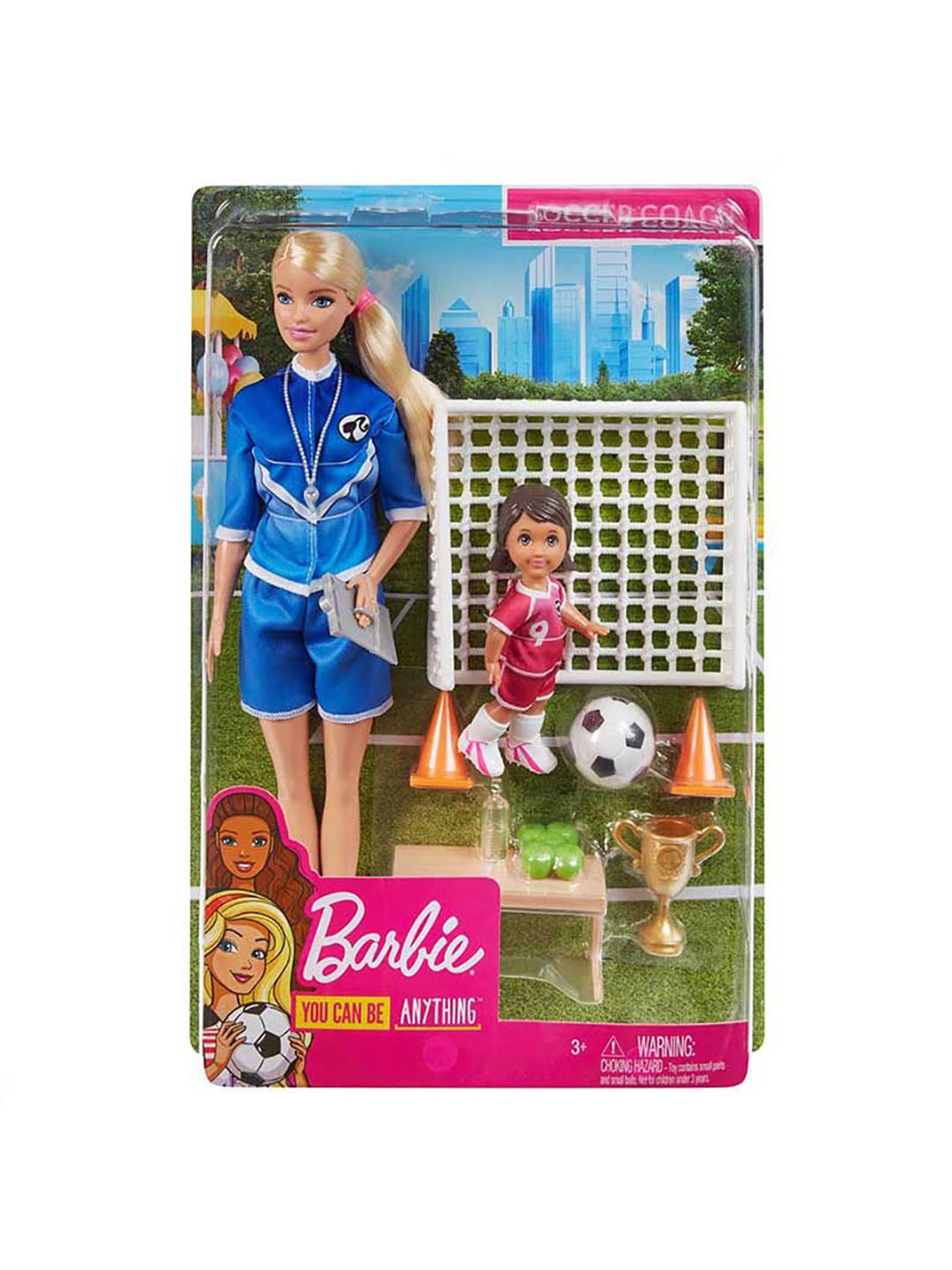 Barbie You Can Be Anything Soccer Coach Playset Burnette Gjm71 2019 Mattel for sale online