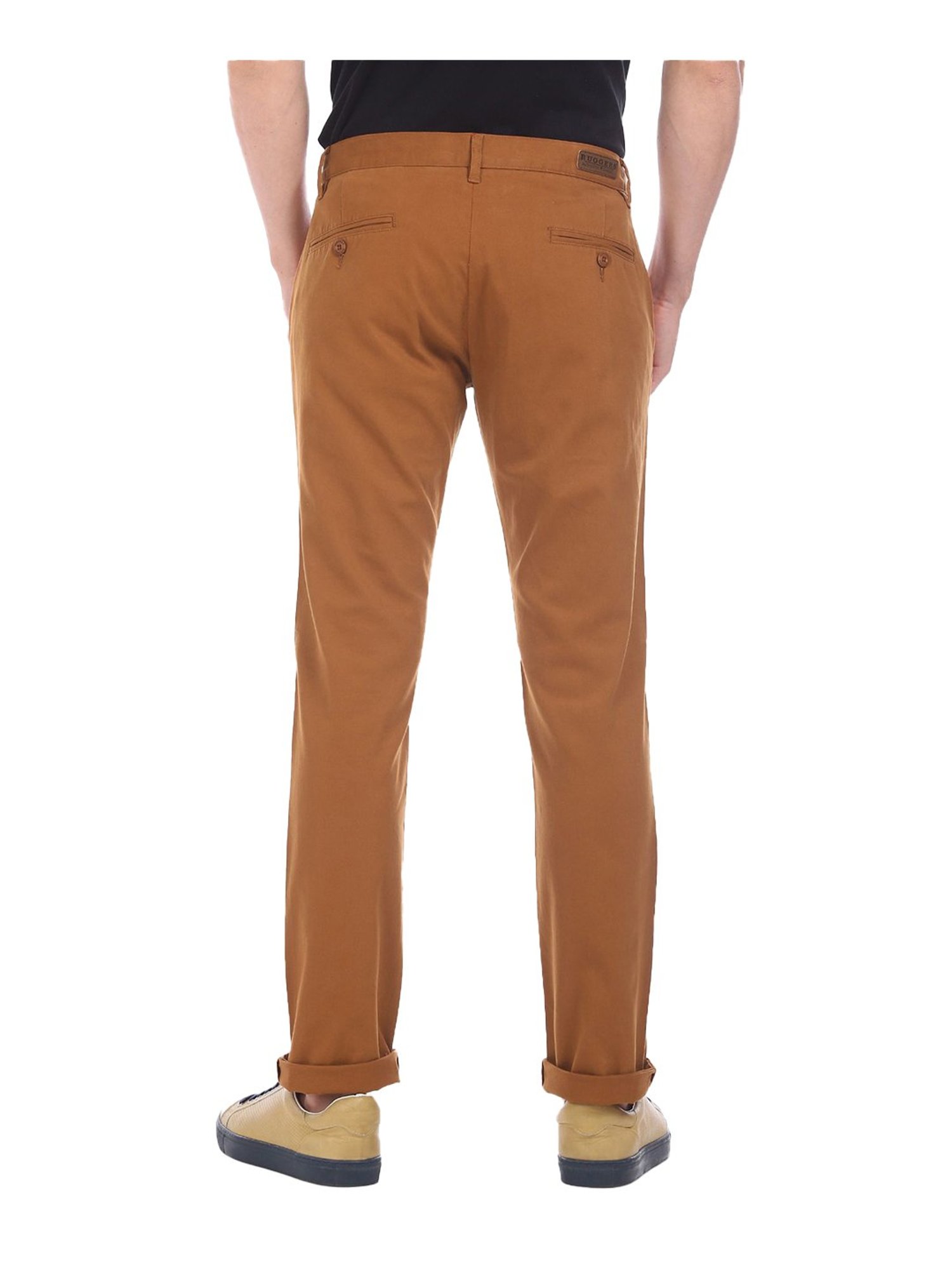 Ruggers Blue Tapered -Fit Flat Trousers - Buy Ruggers Blue Tapered -Fit  Flat Trousers Online at Best Prices in India on Snapdeal