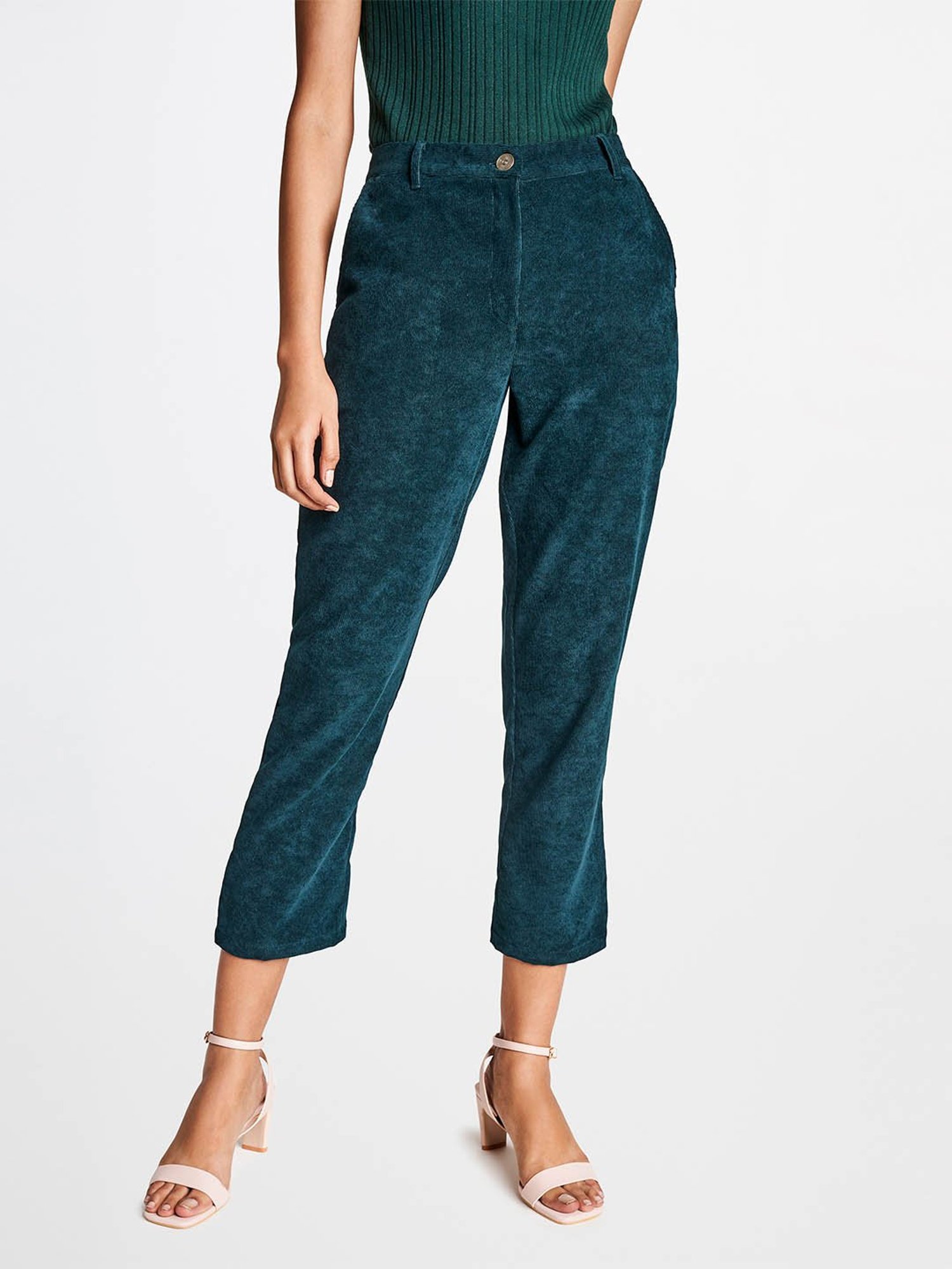  Other Stories cord wide leg trousers in dark green  ASOS
