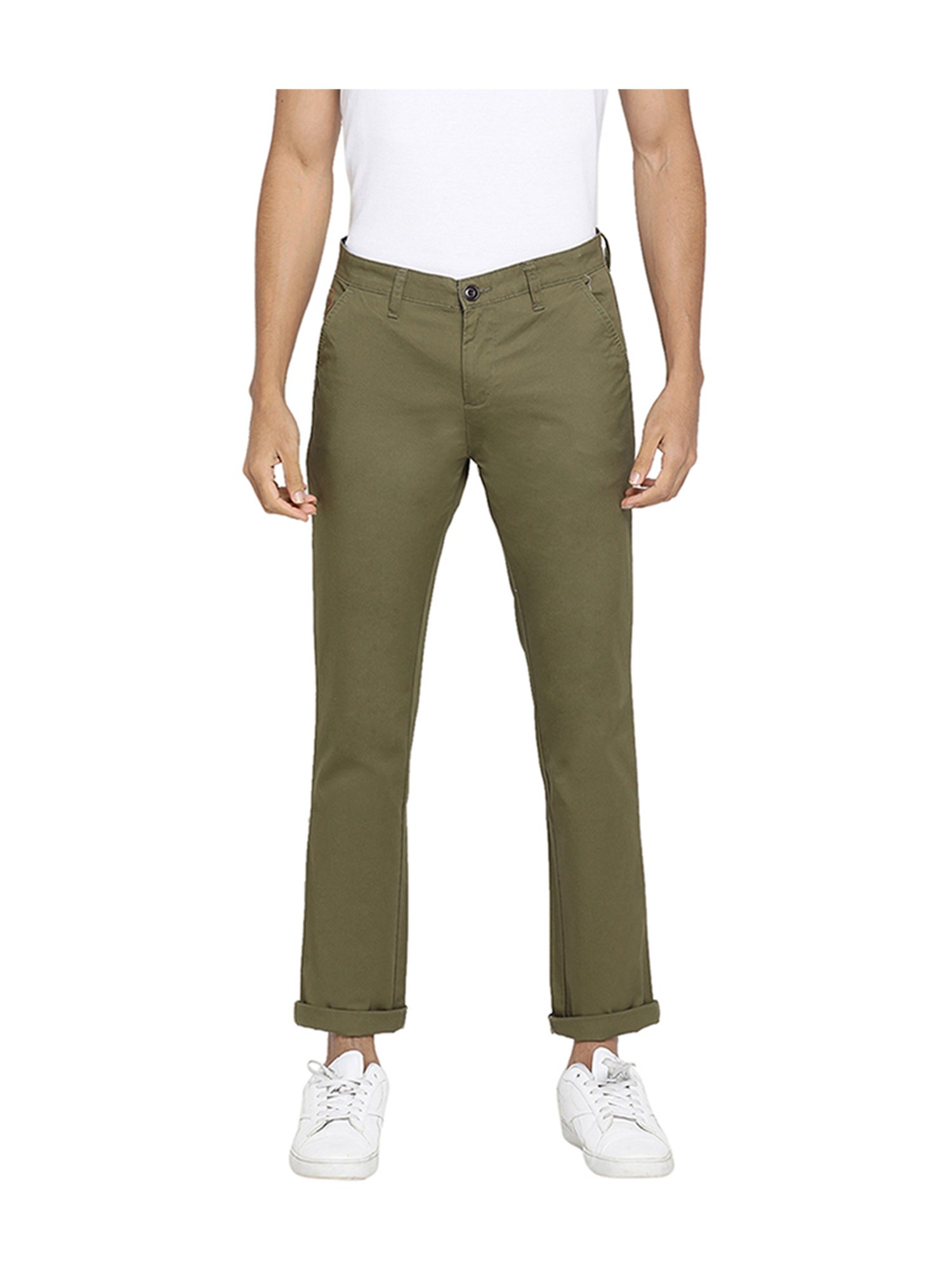 Buy Wills Lifestyle Men Beige Solid Skinny Fit FlatFront Trousers on  Myntra  PaisaWapascom