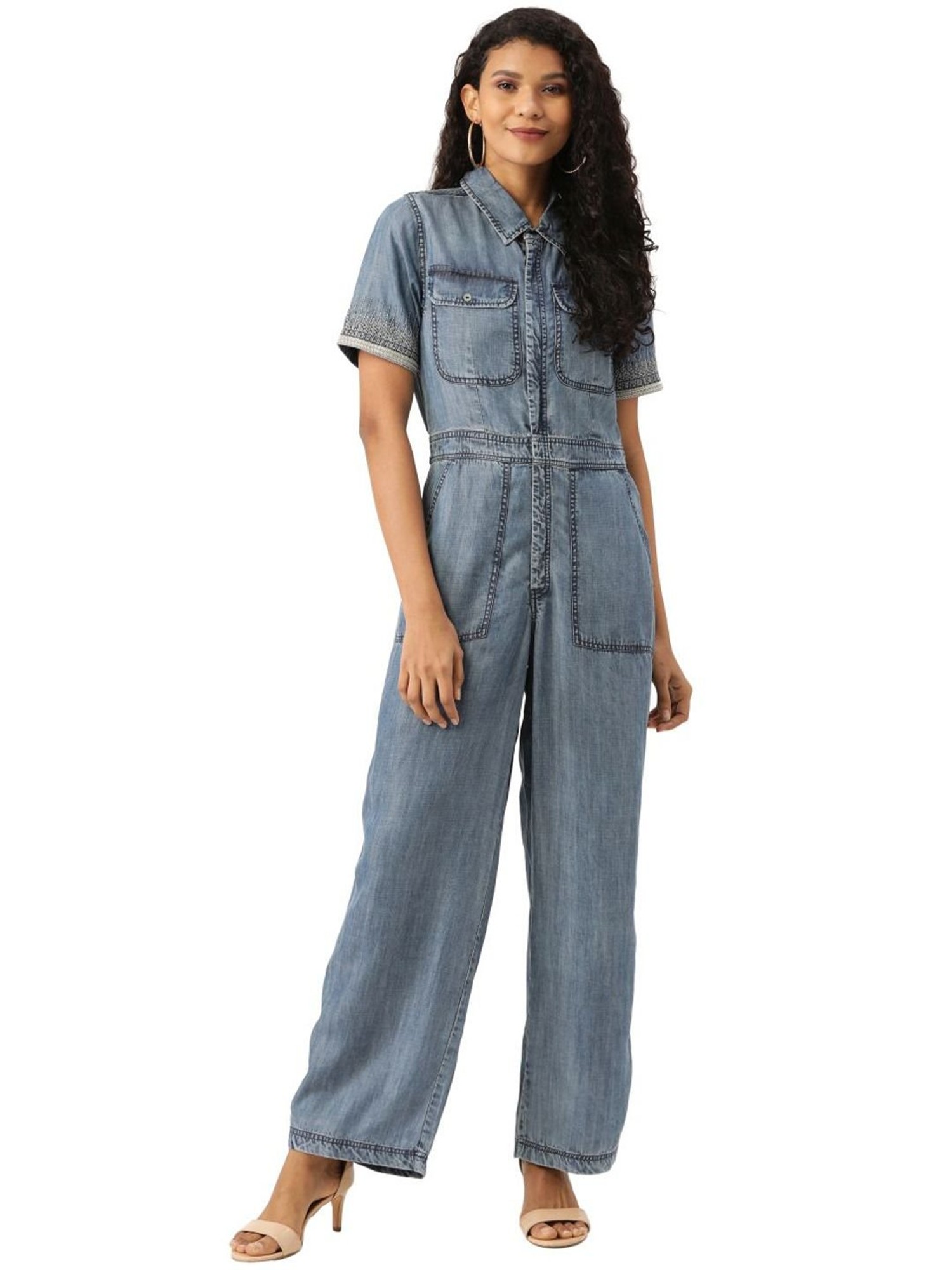 COVER STORY Jumpsuits  Buy COVER STORY Too Cool For School Denim Jumpsuit  Online  Nykaa Fashion