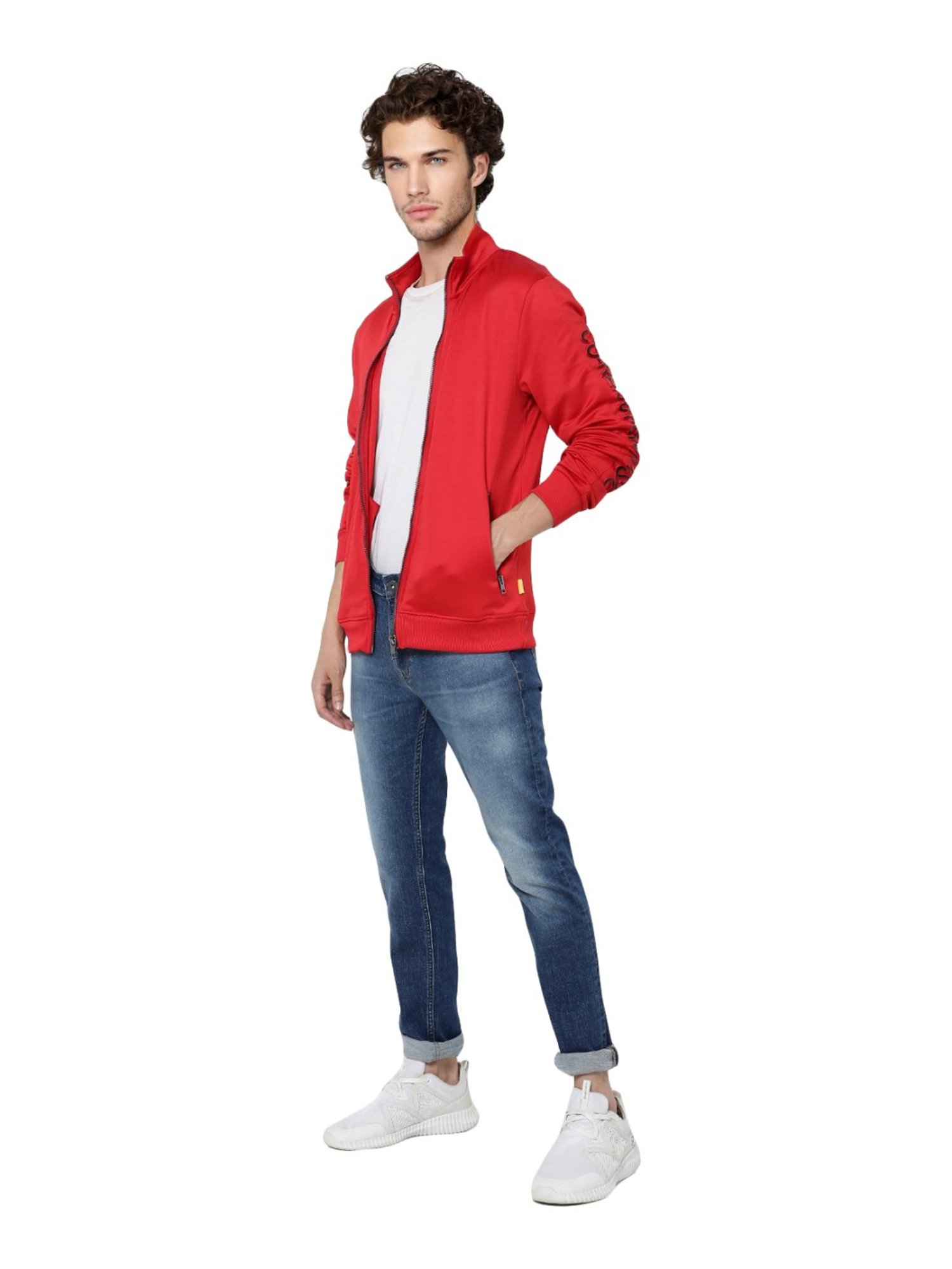 Buy ADIDAS Men Red Manchester United Anthem Solid Sporty Jacket - Jackets  for Men 9720641 | Myntra