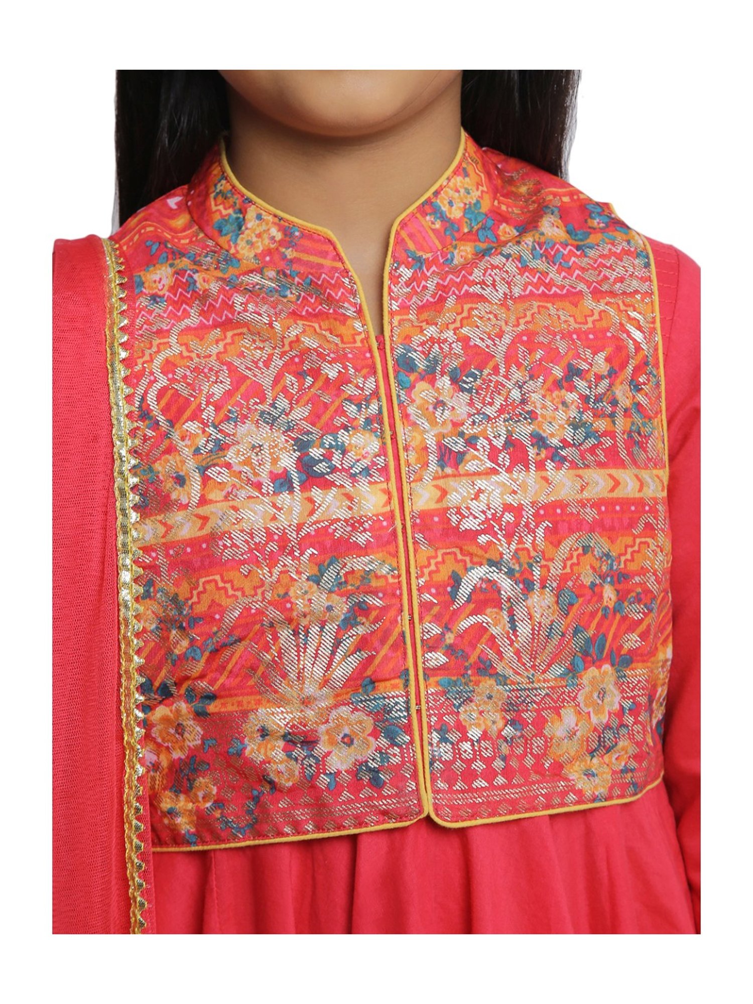 Buy BIBA Girls Red Anarkali & Churidar With Jacket & Dupatta for Girls  Clothing Online @ Tata CLiQ