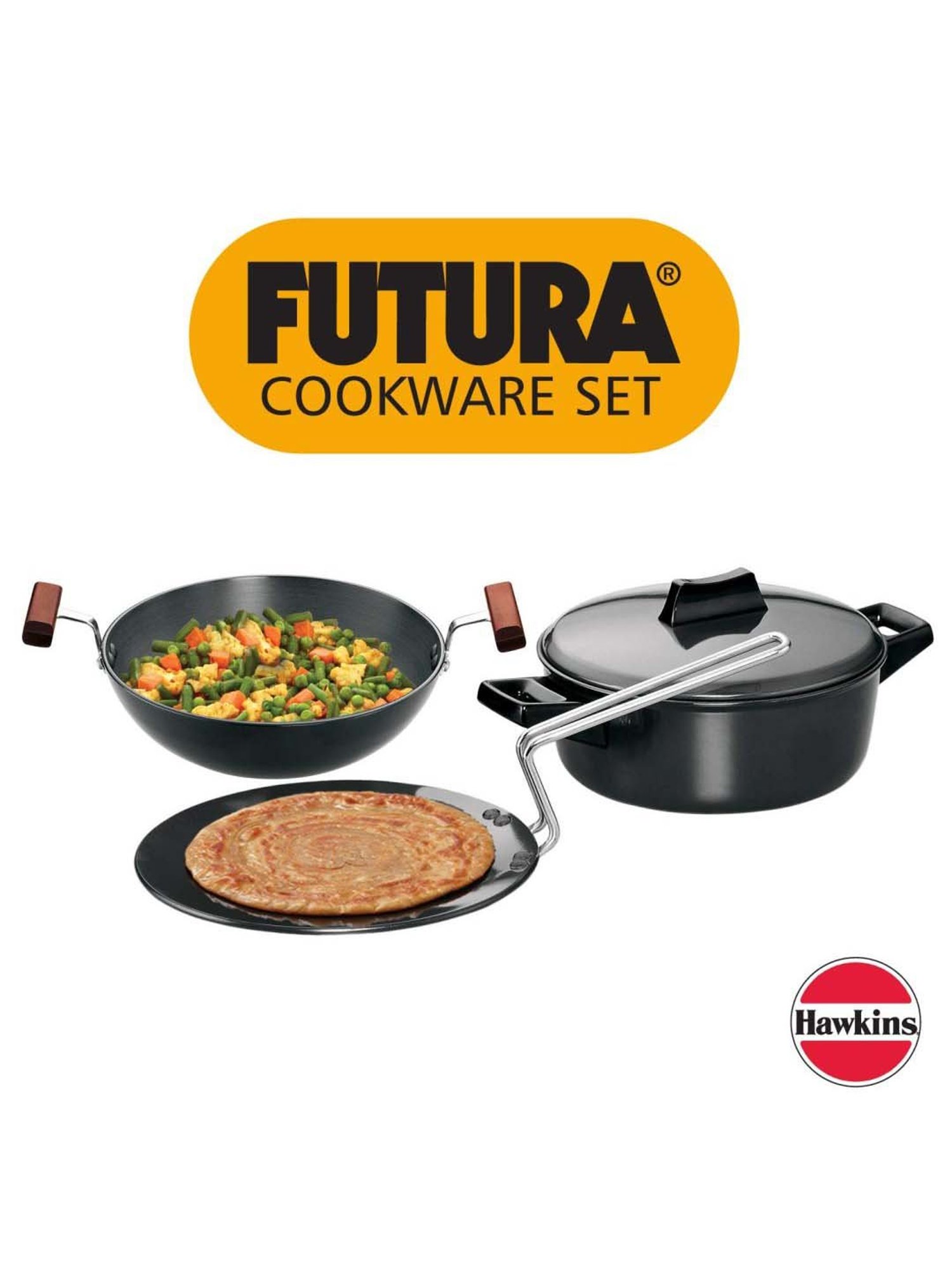 Buy Hawkins Futura Black Hard Anodised Flat Tava - Set of 1 at Best Price @  Tata CLiQ