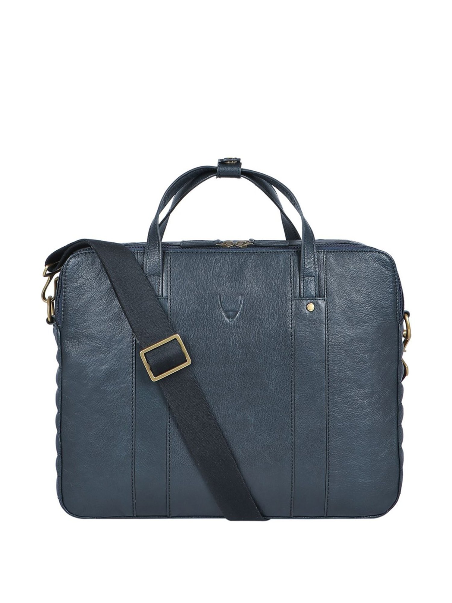 Hidesign Carnaby 03 Navy Leather Medium Laptop Messenger BagHidesign