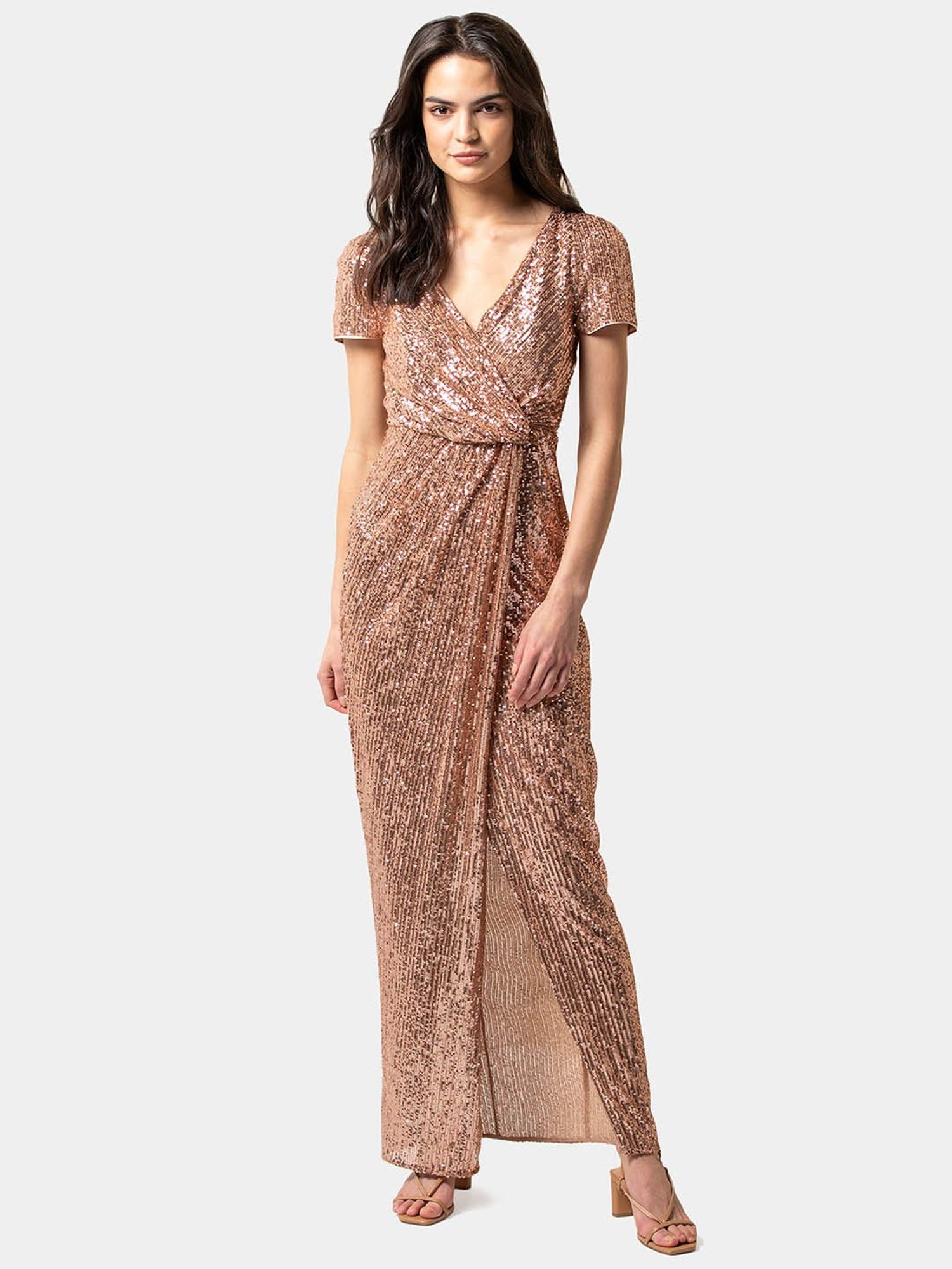 forever new champagne dress