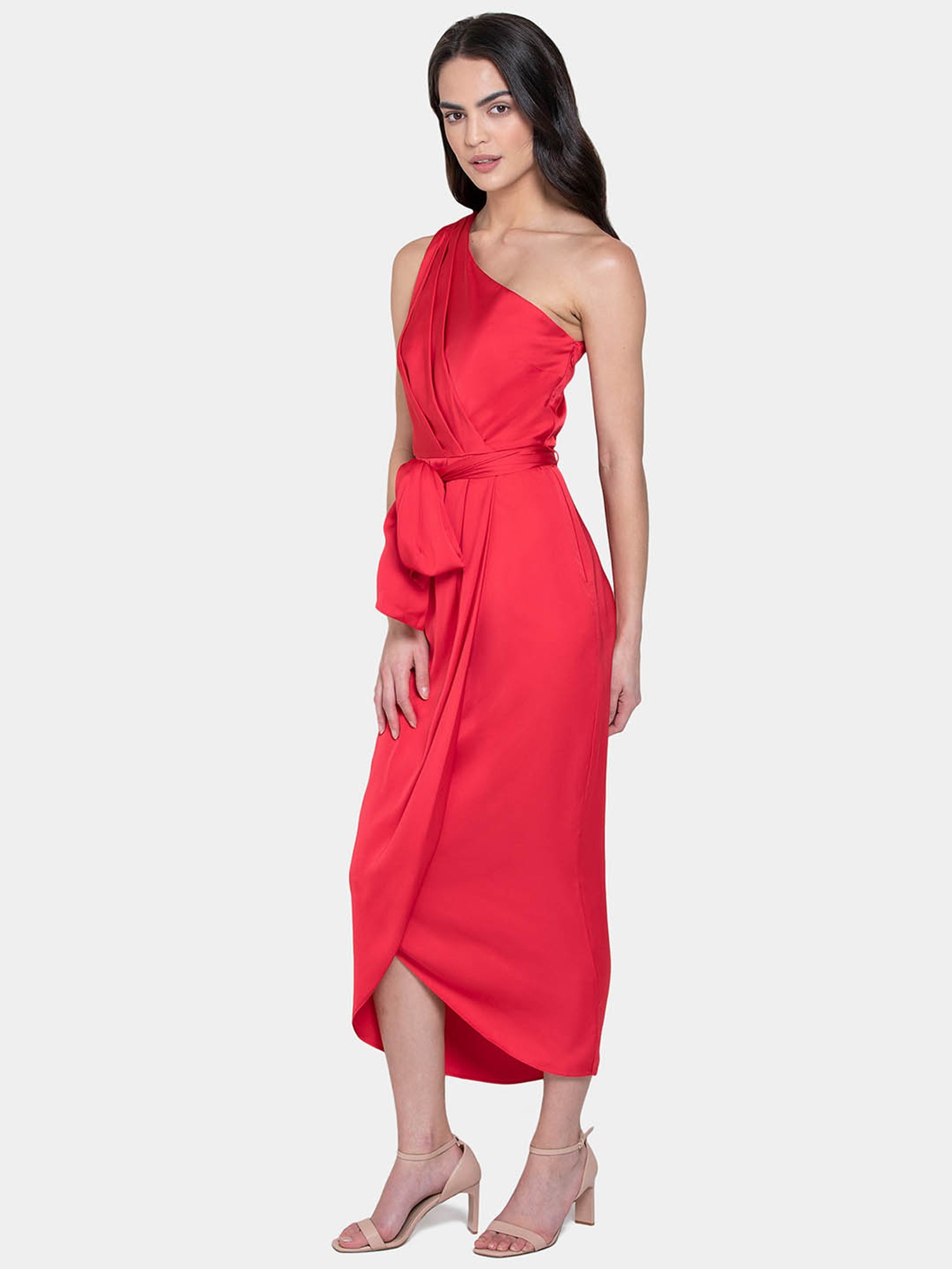 Buy Red Cocktail Dress One Shoulder Red Dress Women Formal Long Online in  India  Etsy