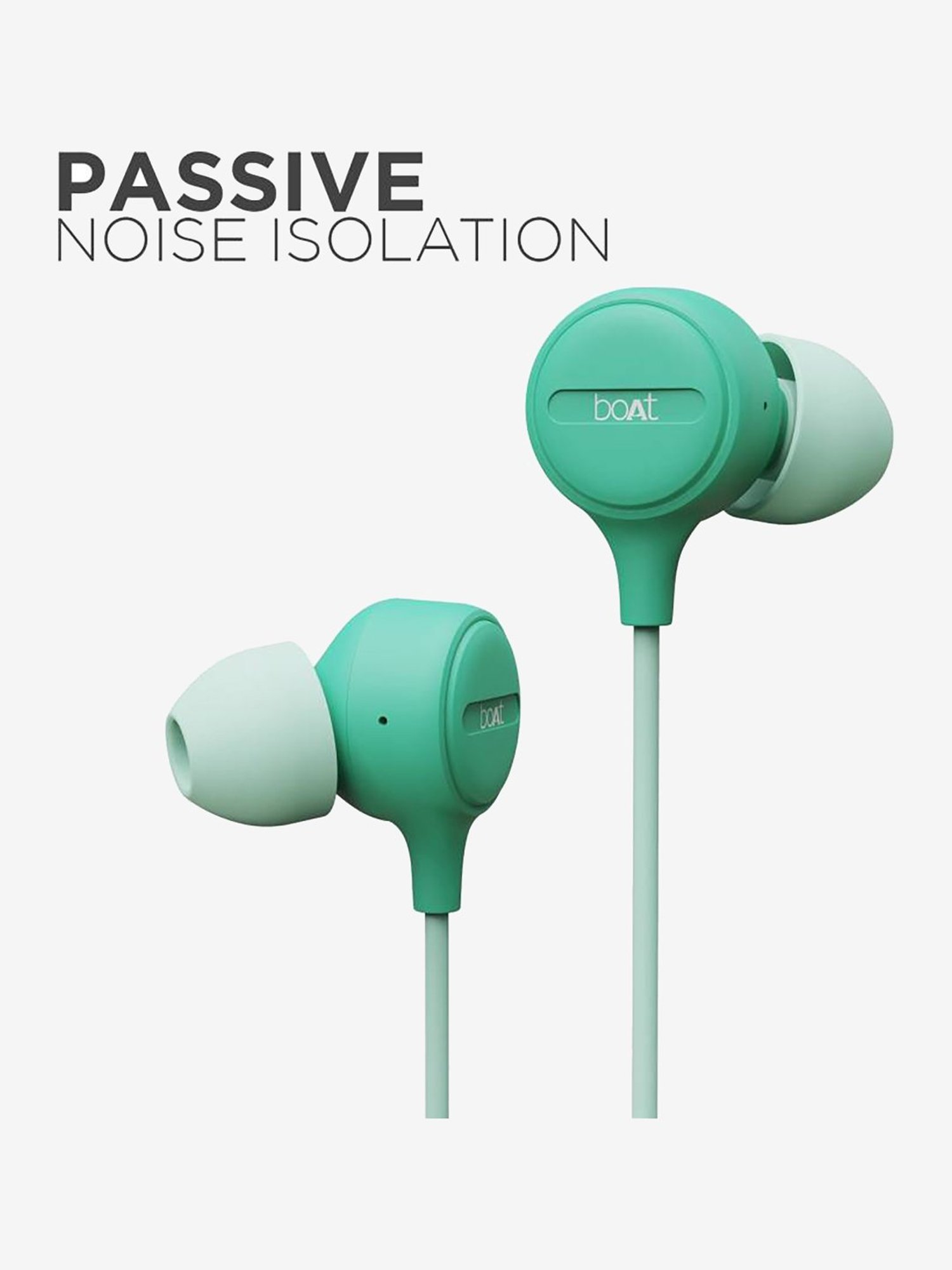 mint green boat earphones