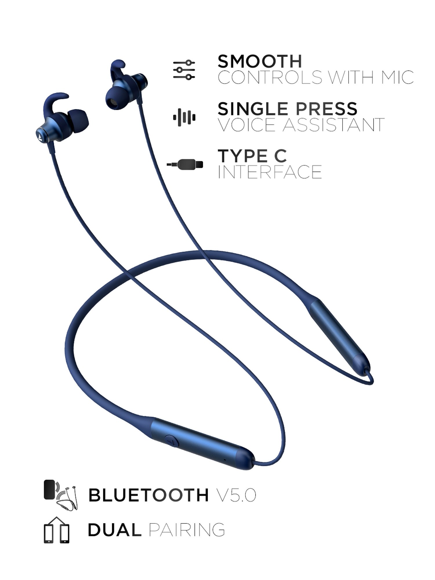 Buy boAt Rockerz 335 Neckband with Mic 