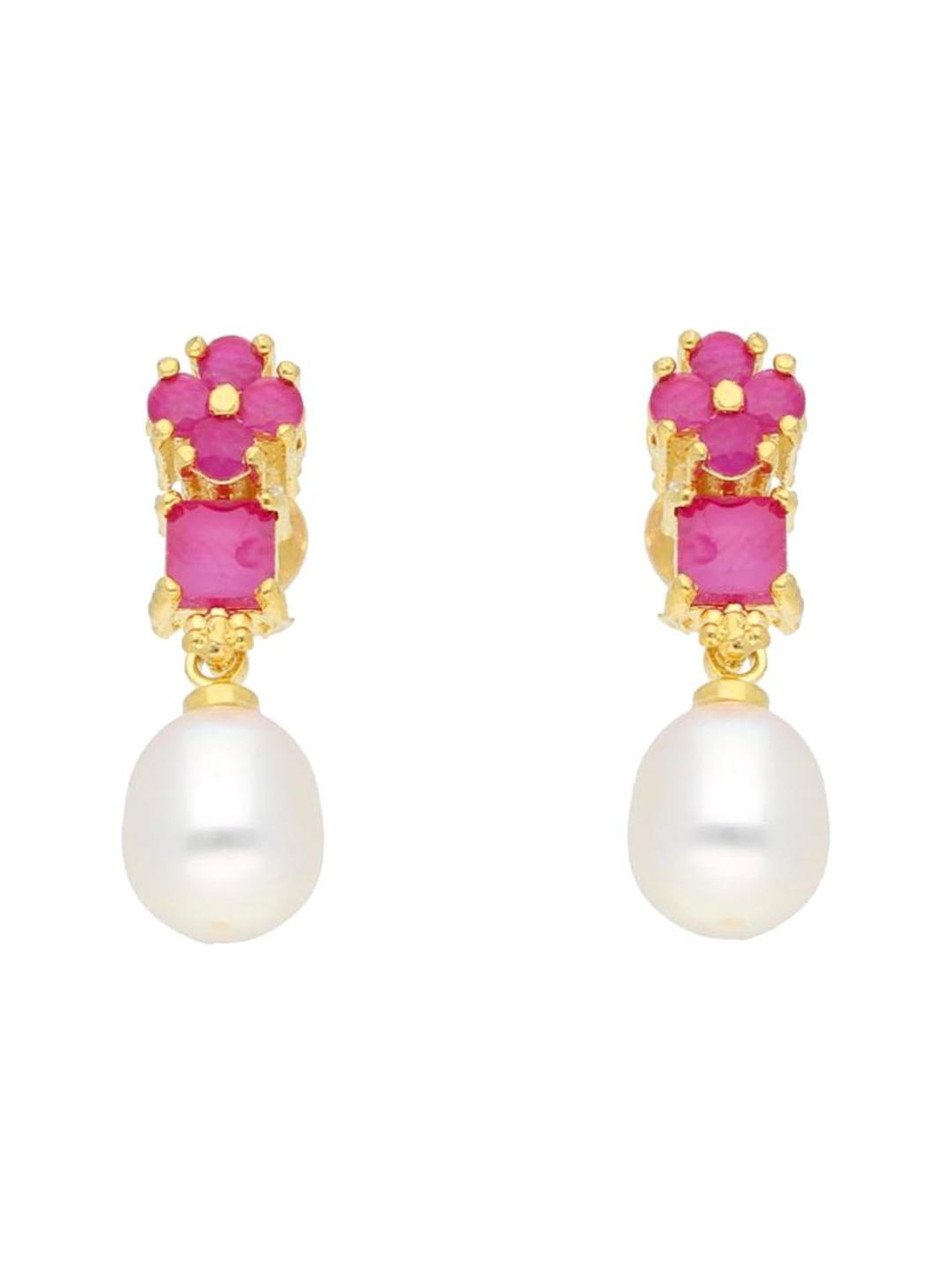 Sri Jagdamba Pearls Pearls Wishi Pearl Pink Earrings: Buy Sri Jagdamba  Pearls Pearls Wishi Pearl Pink Earrings Online at Best Price in India |  Nykaa