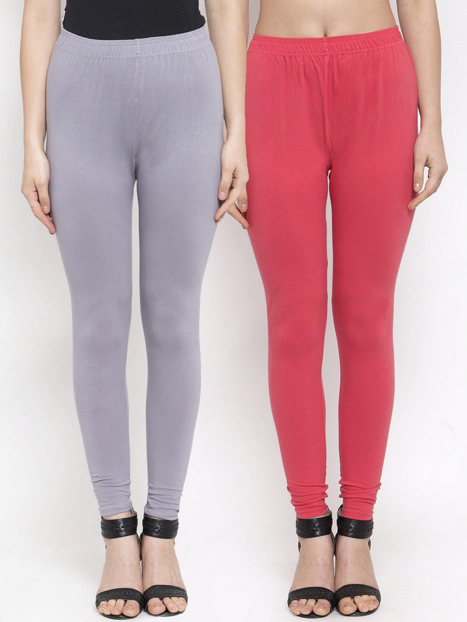 Buy TAG 7 Pink & Grey Leggings - Pack of 2 for Women's Online @ Tata CLiQ