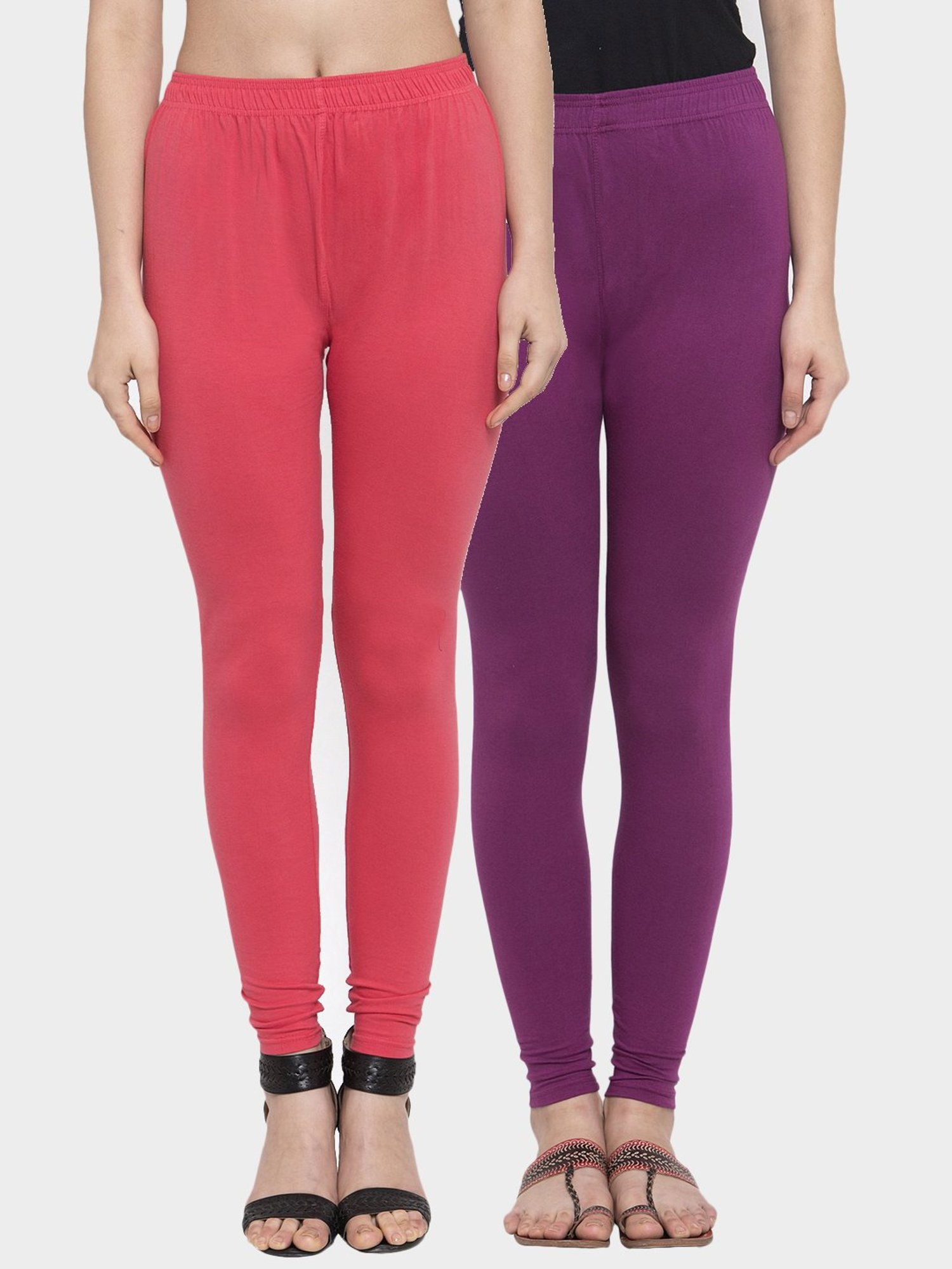 Buy AND Women Pink & Purple Colourblocked Activewear Knitted Tights - Tights  for Women 10364589 | Myntra