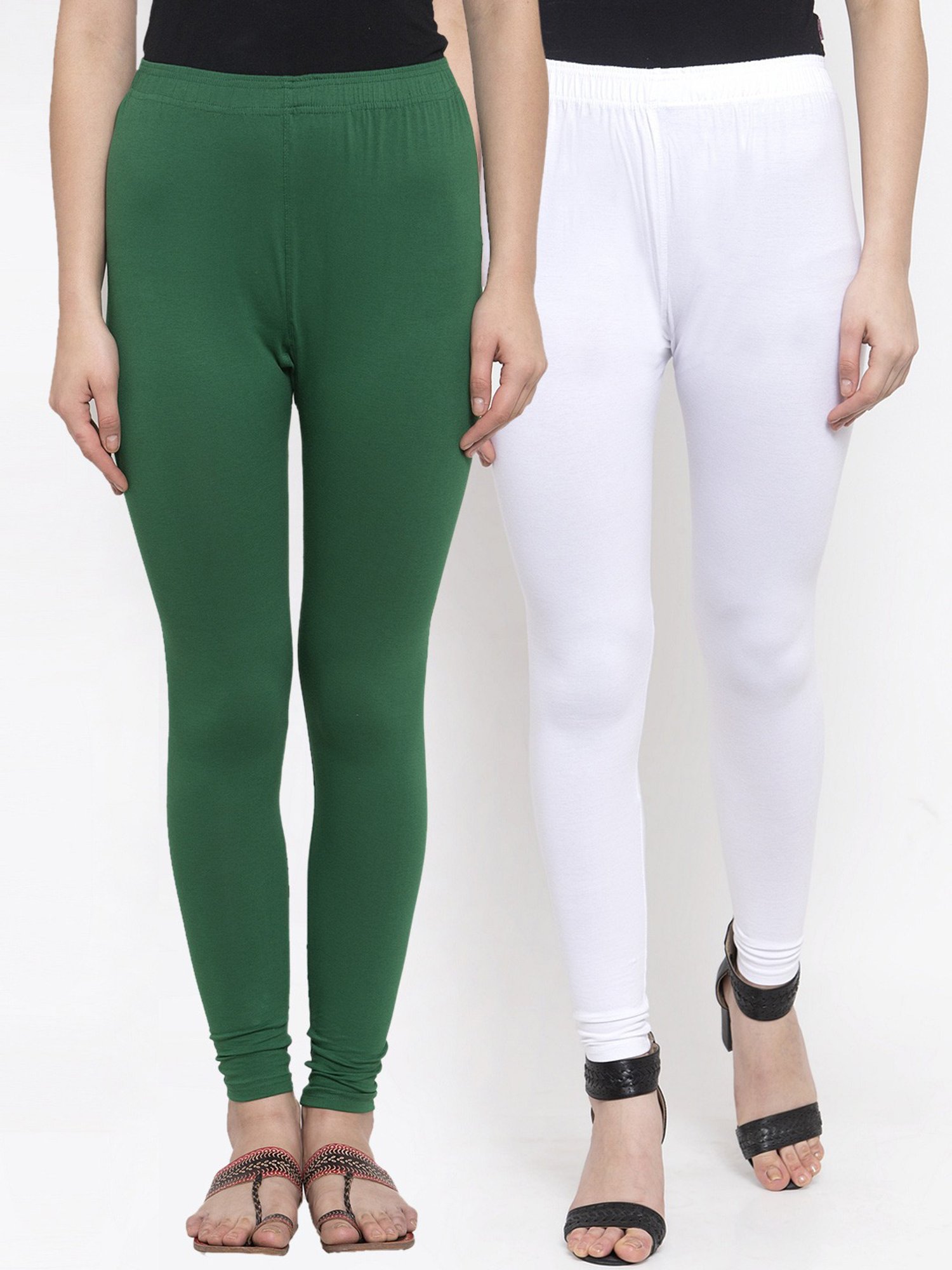 Skims Ribbed High-rise Stretch-cotton leggings in Green | Lyst