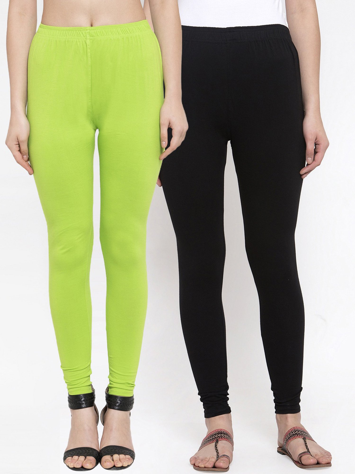 Women Ankle Length Leggings Colors Lime Green Free Size Free Shipping - Etsy