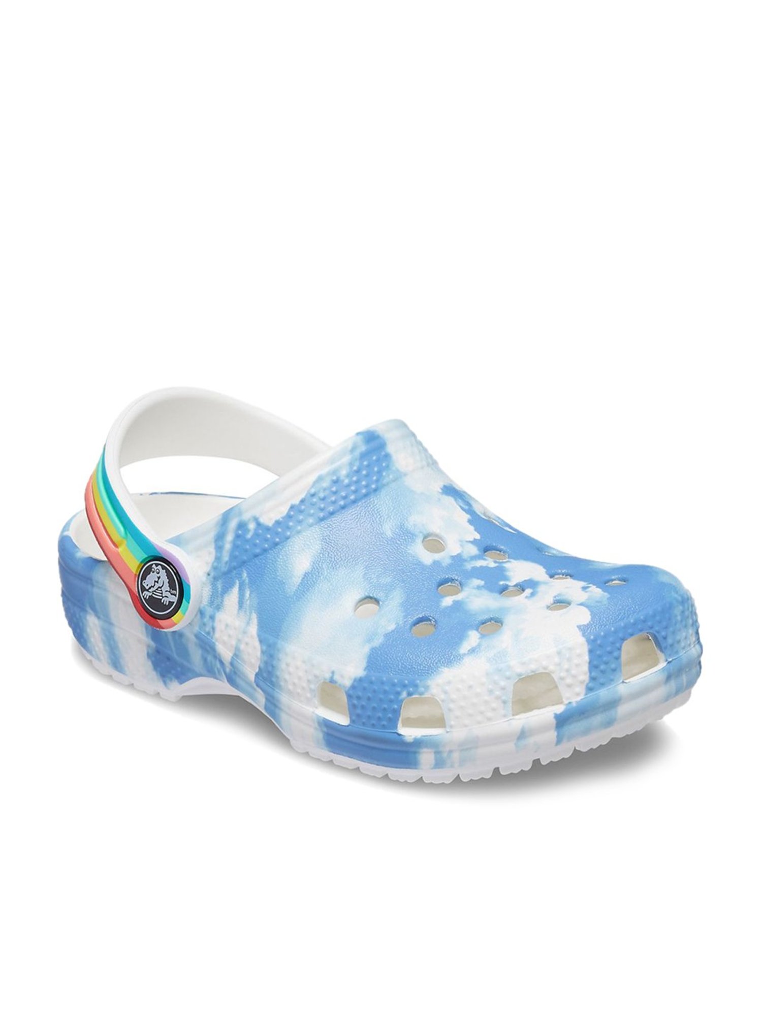 Cloud crocs with online rainbow strap