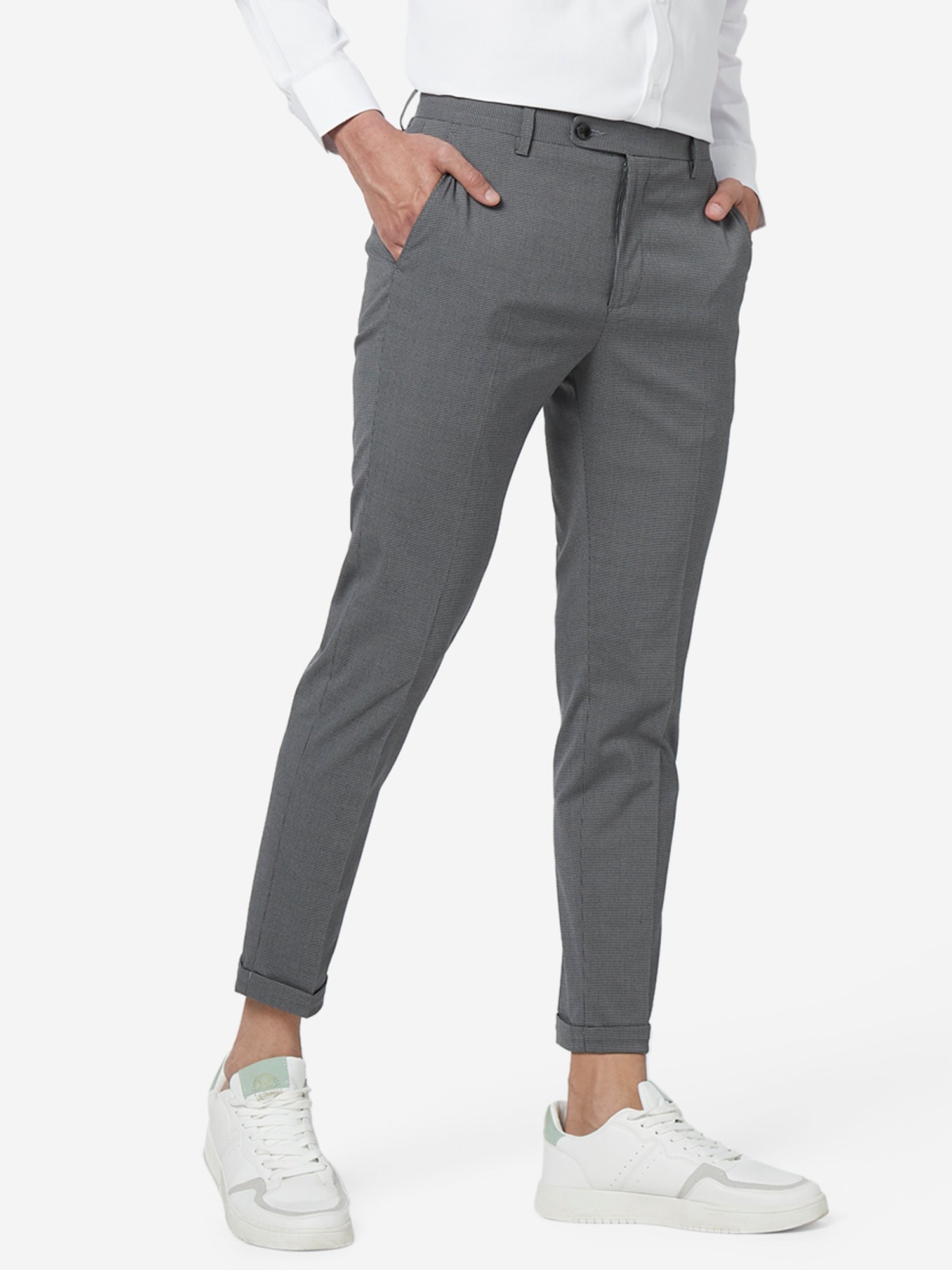 Buy Hangup Grey Regular Fit Printed Trousers for Mens Online  Tata CLiQ