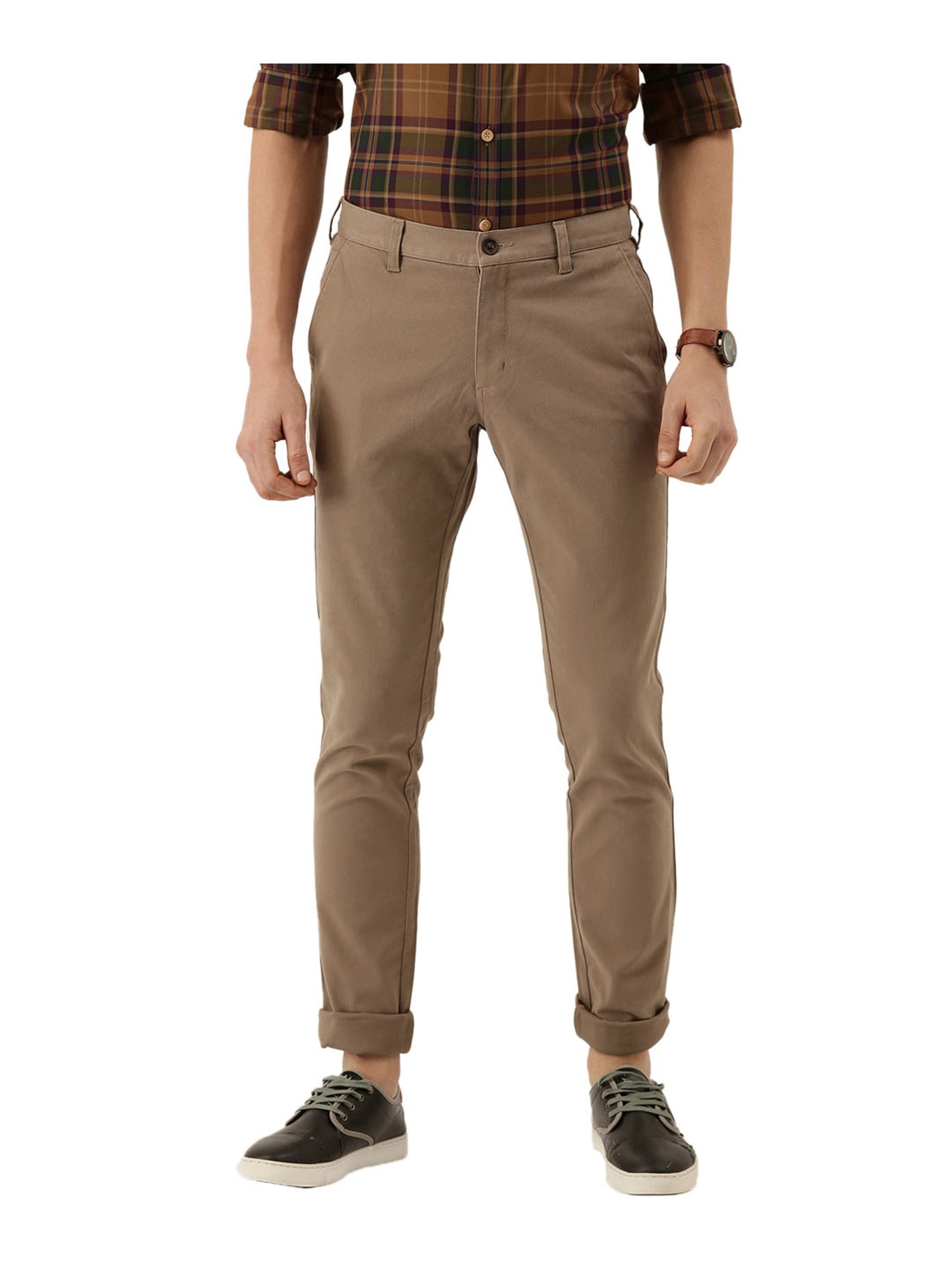 Cream Slim Fit Trouser  Burnt Umber  Premium Mens Smart Casual Store