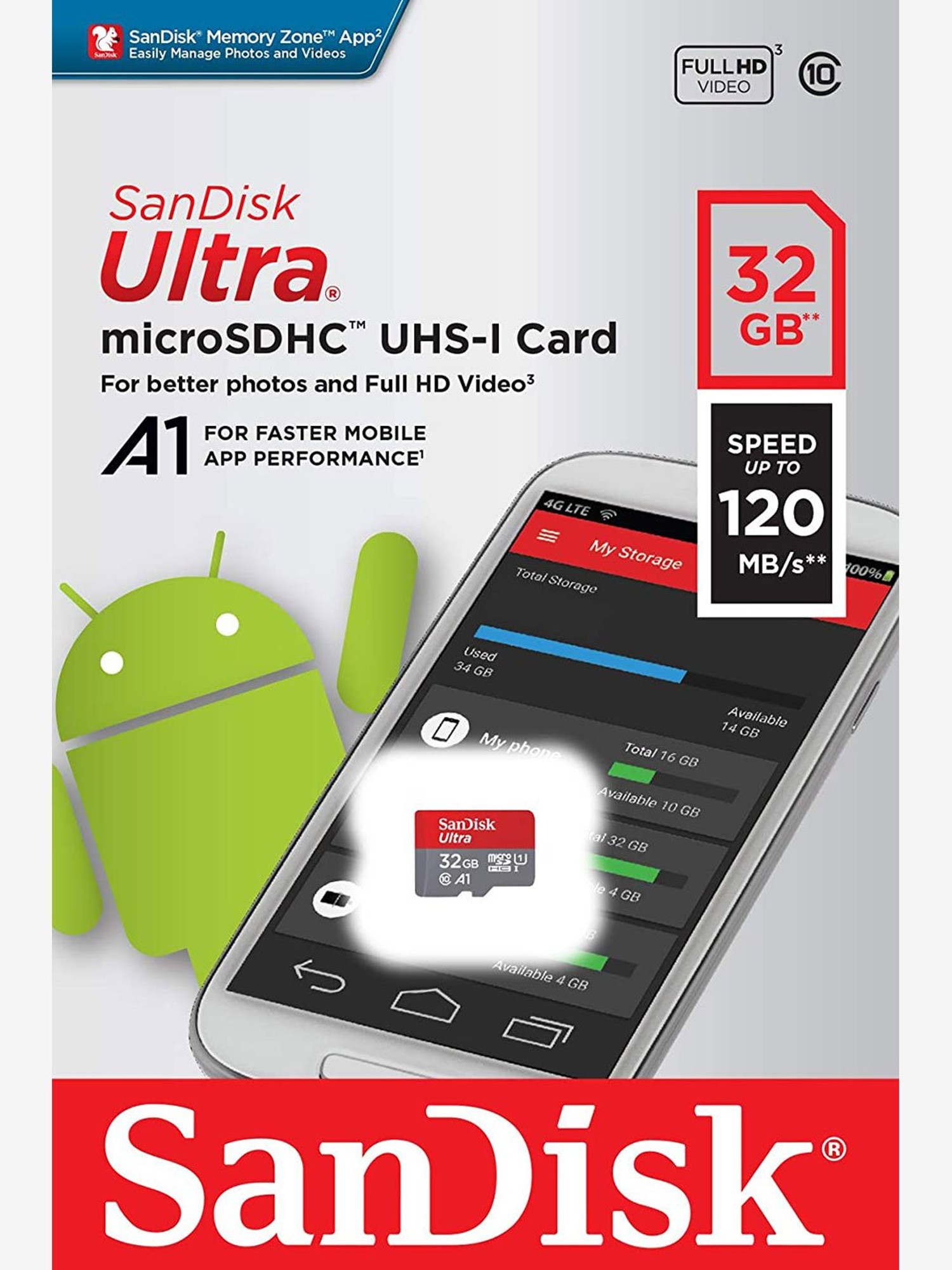 Buy SanDisk SDSQUA4-032G-GN6MN 32GB Ultra microSD Memory Card Online At  Best Price @ Tata CLiQ