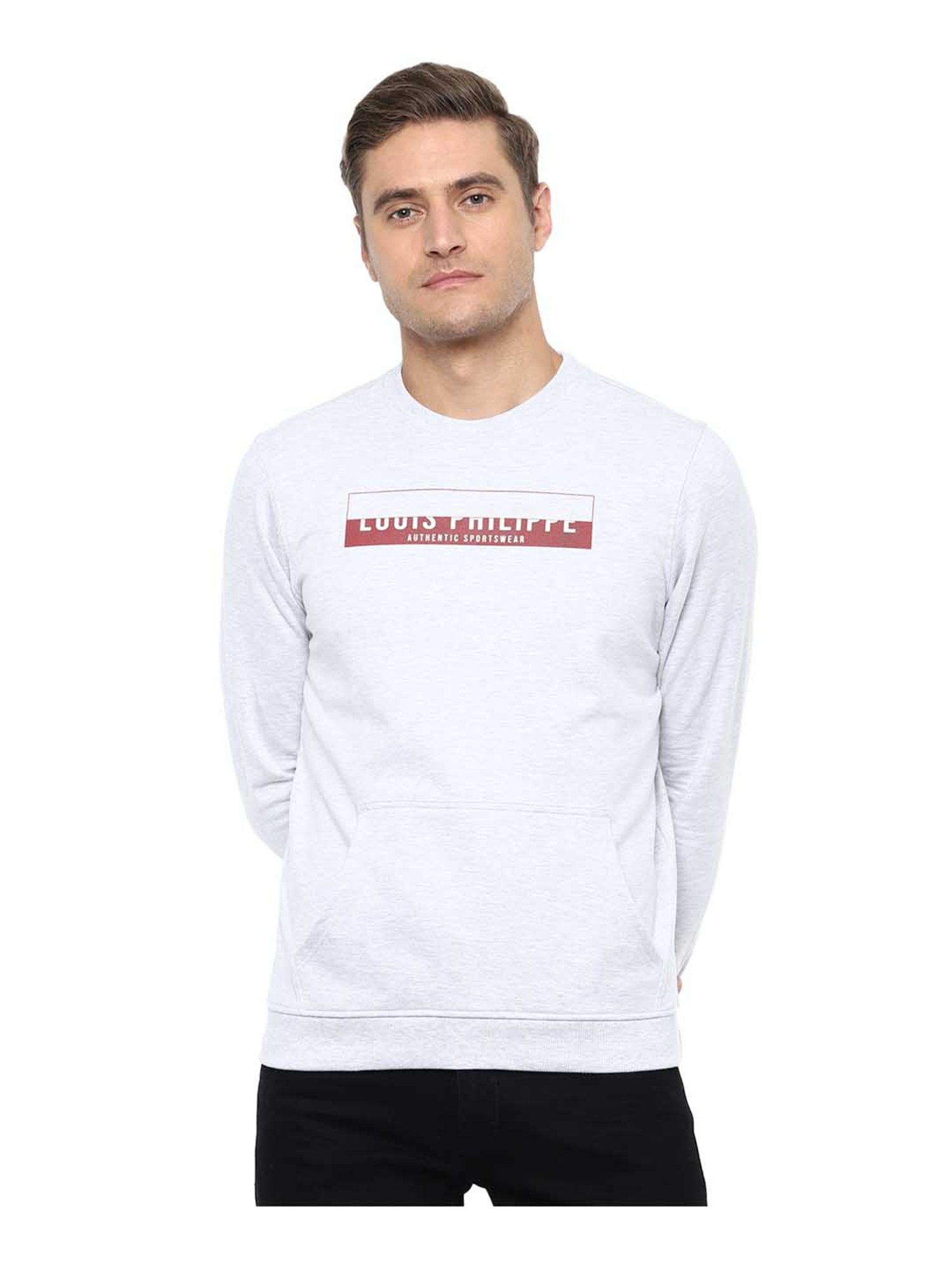 Buy Louis Philippe Sport White Cotton Sweatshirt for Men Online @ Tata CLiQ