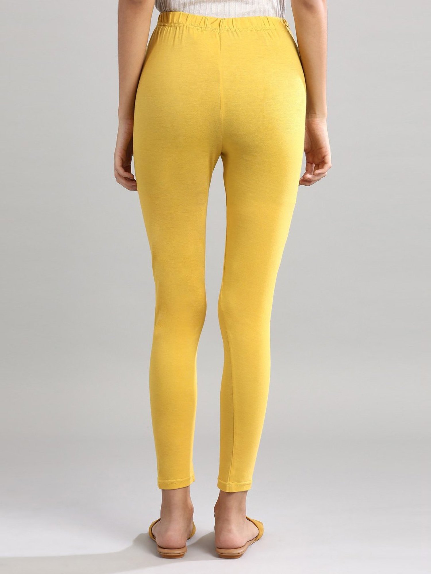 Buy Aurelia Yellow Regular Fit Leggings for Women Online @ Tata CLiQ