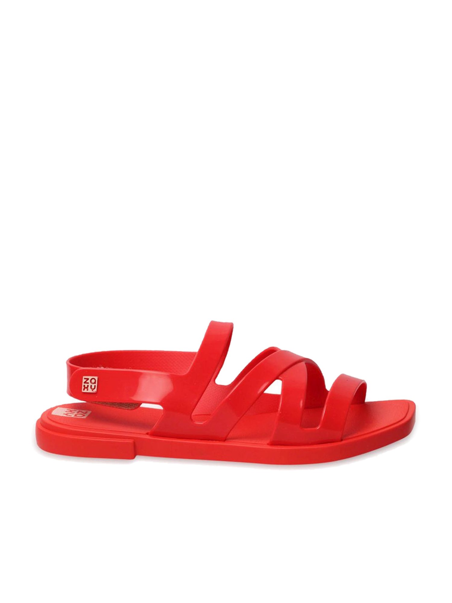 Buy Zaxy Women s Vibes Fem Red Back Strap Sandals for Women at