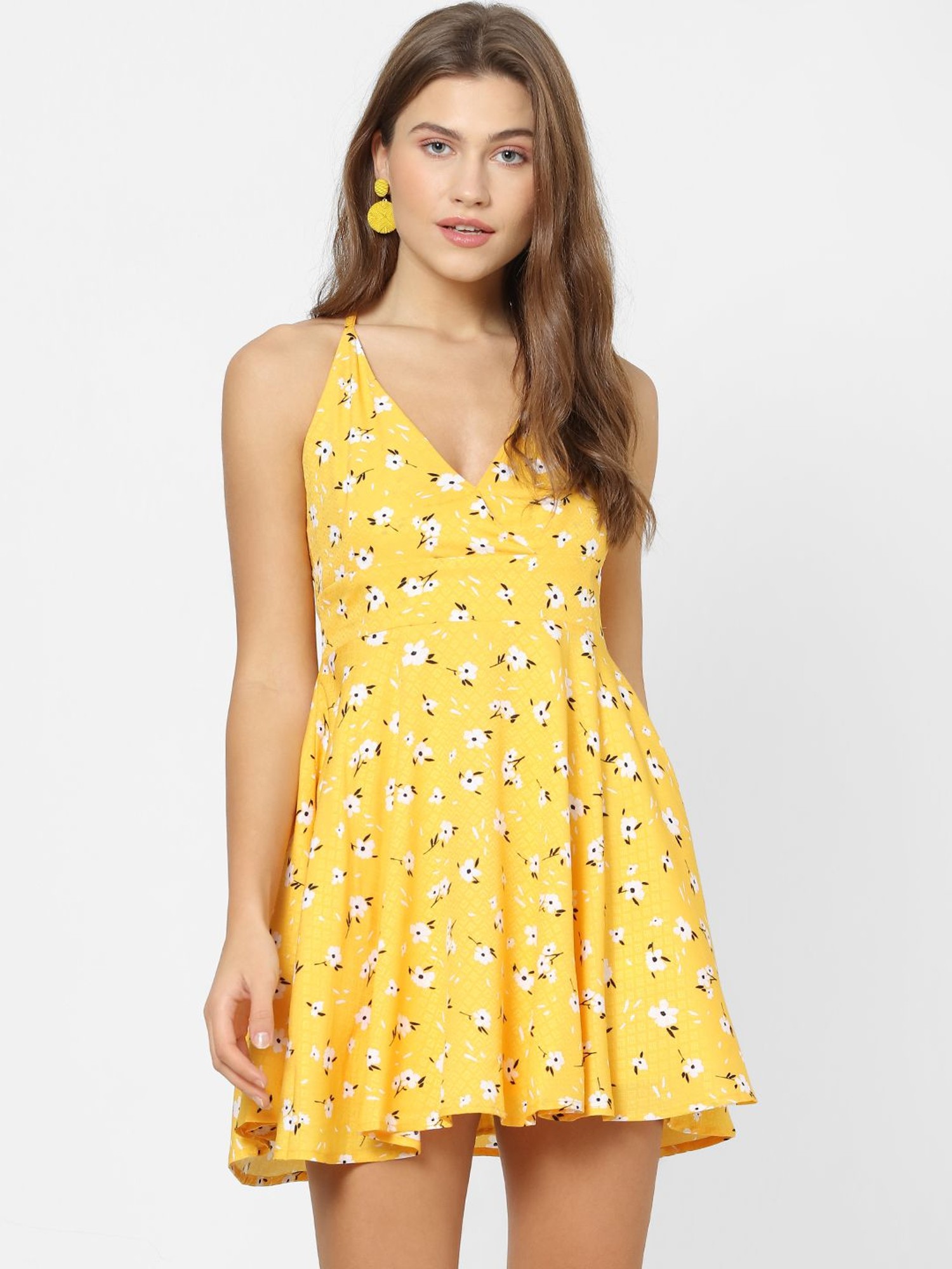 Forever 21 Yellow Dress Women's Small D10 | eBay