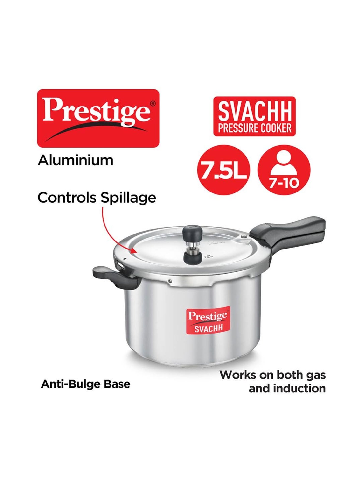 prestige svachh cooker 7.5 litre price