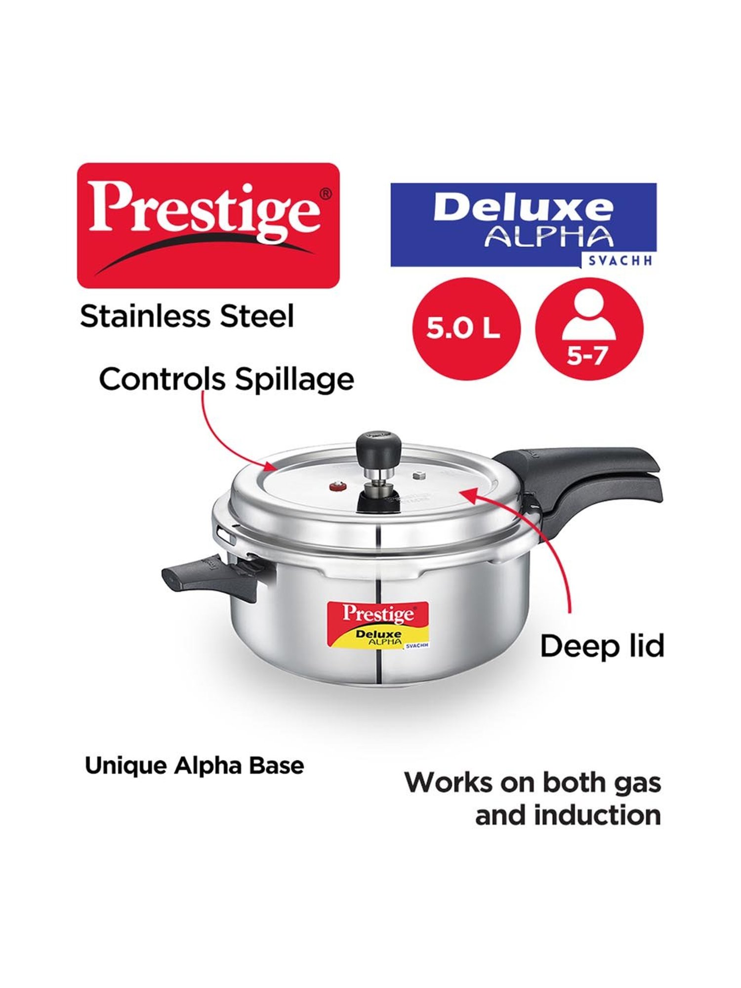 Prestige 5l pressure online cooker