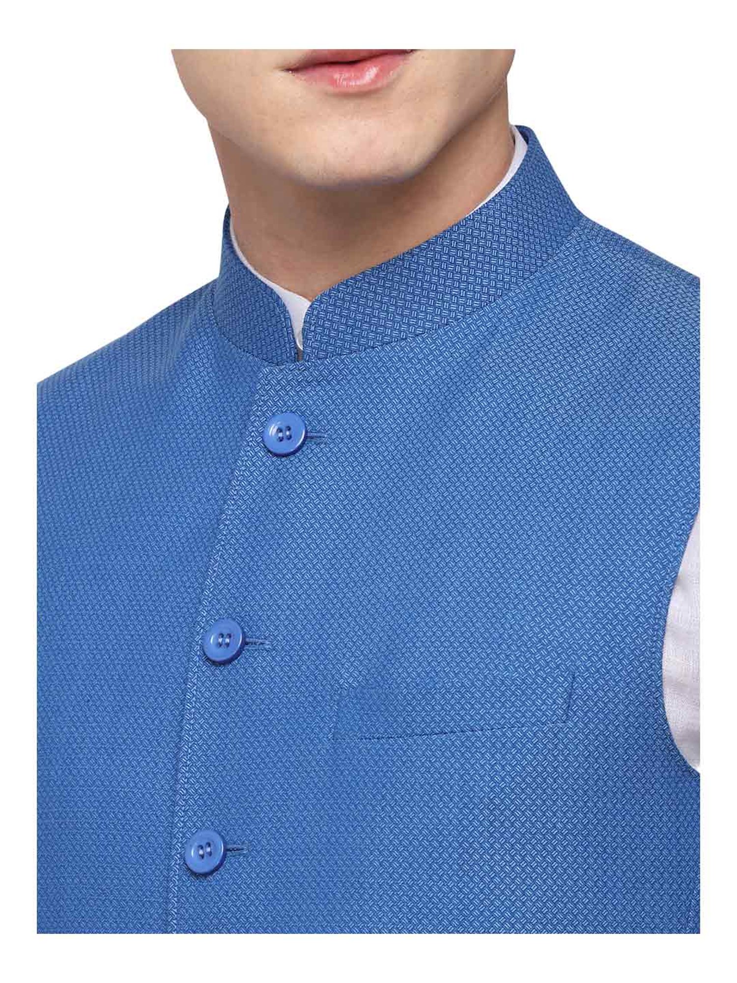 jade blue nehru jacket