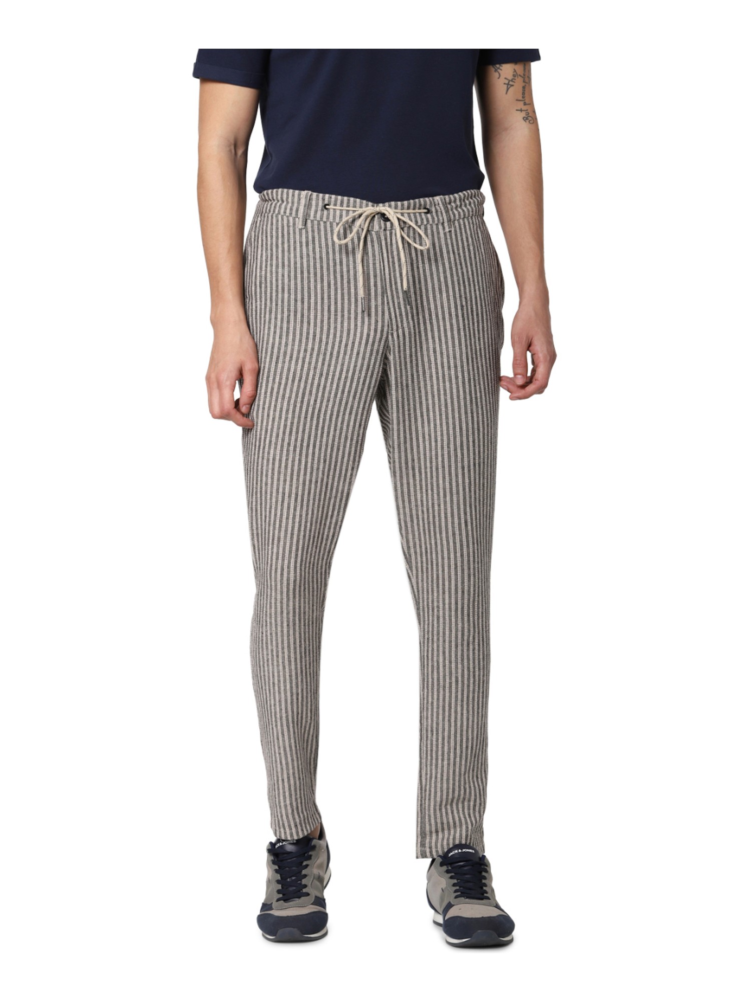 Dolce & Gabbana Double-pleated Barcode Striped Pants men - Glamood Outlet