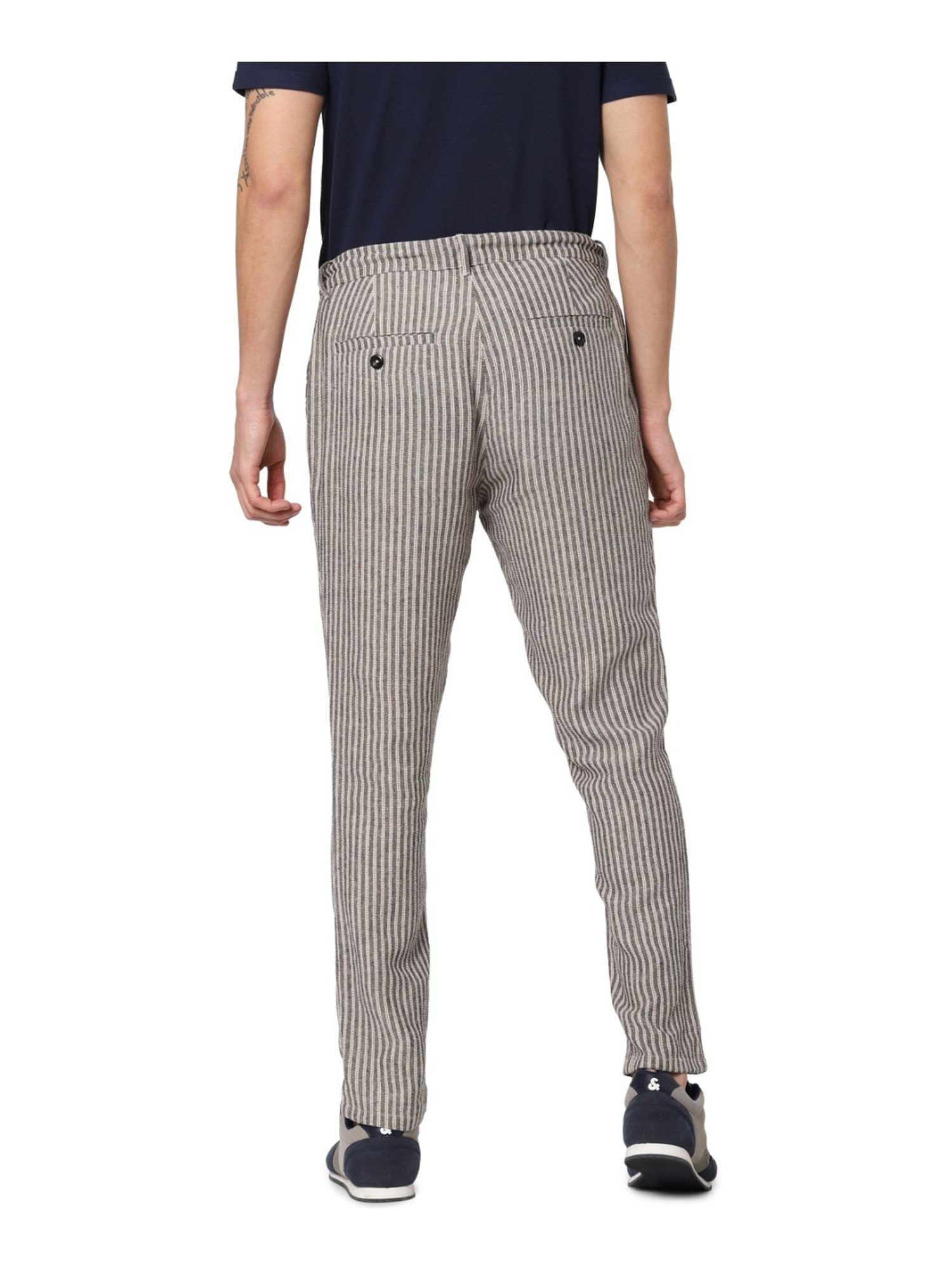 BOSS  Slimfit formal trousers with drawstring waist