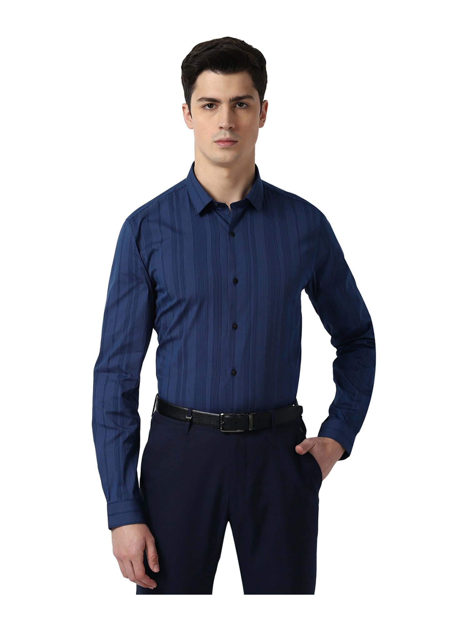 Buy Louis Philippe Ath.Work Louis Philippe Ath Work Men Striped