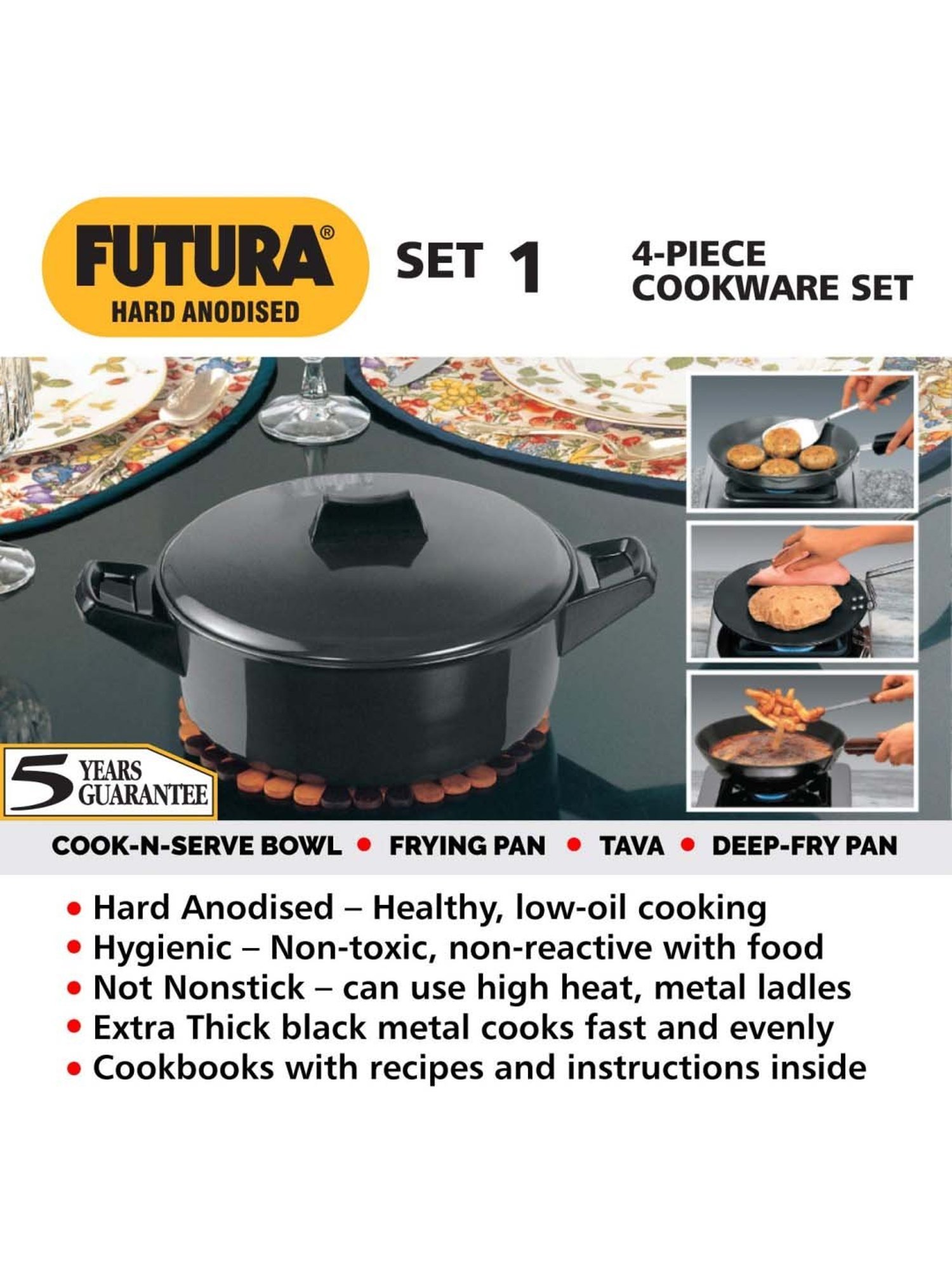 Buy Hawkins Futura Black Hard Anodised Flat Tava - Set of 1 at Best Price @  Tata CLiQ