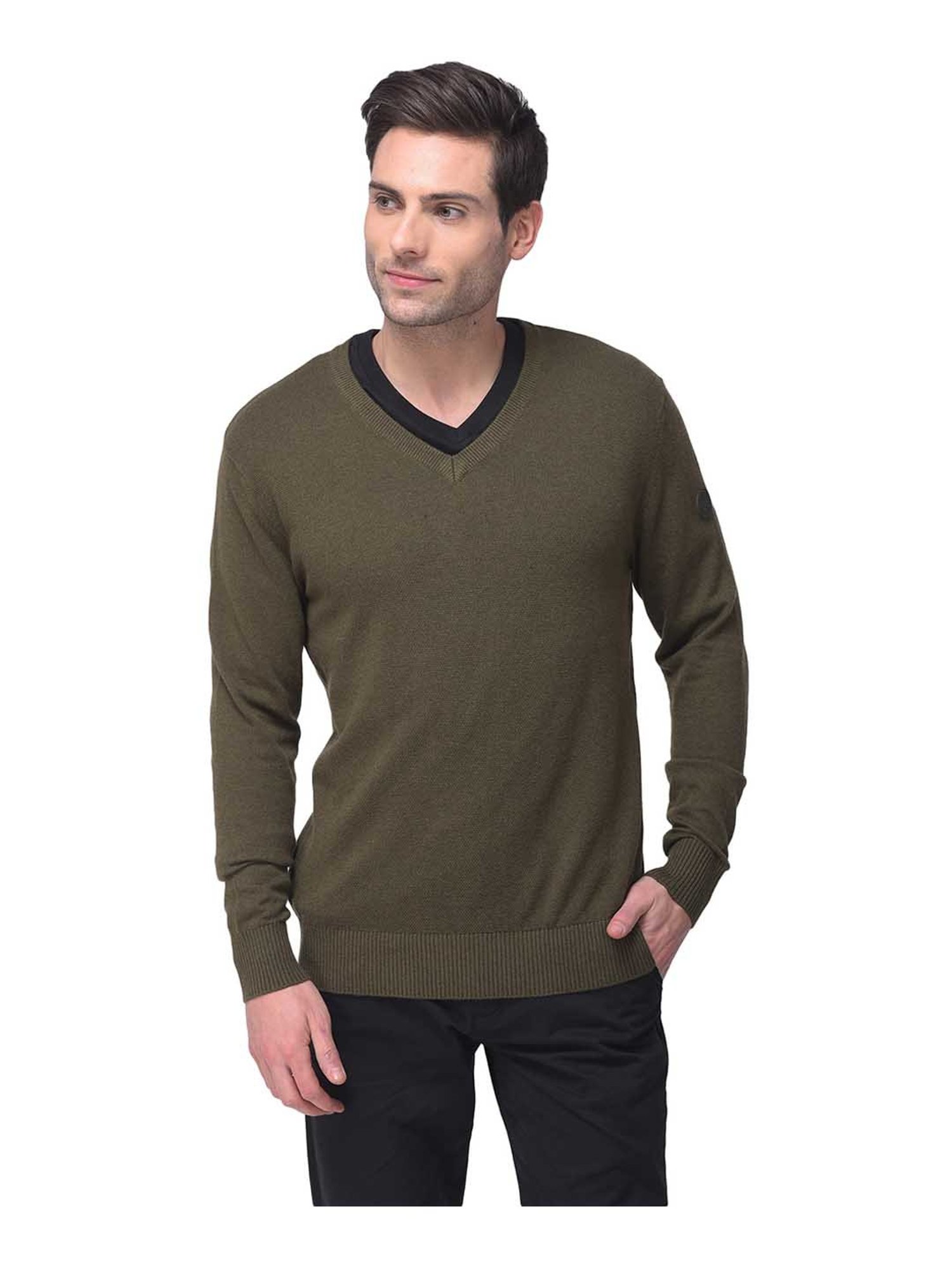 Dark hot sale olive sweater