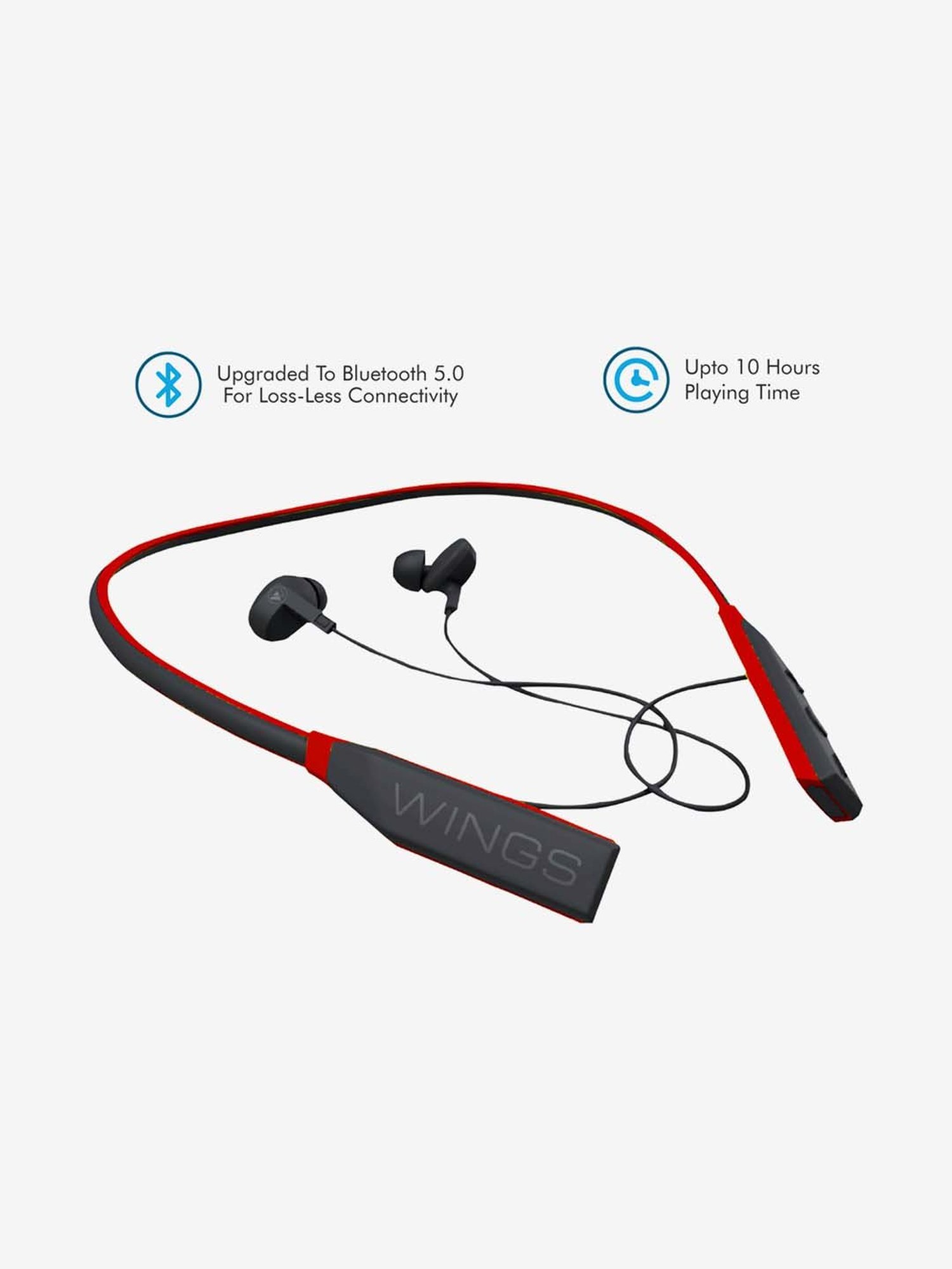 Buy Wings Glide Wireless Bluetooth Neckband with Microphone Online