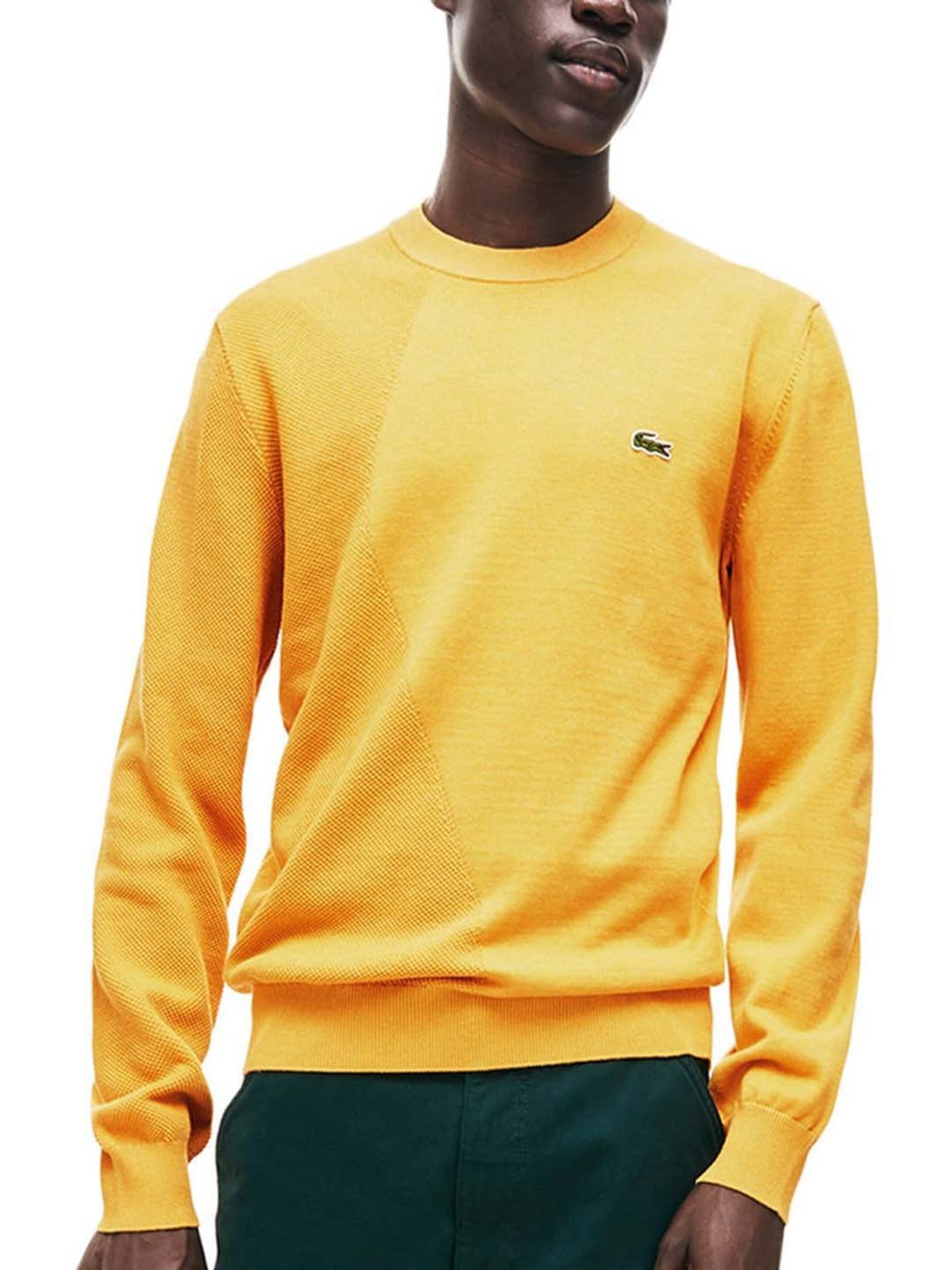 Yellow deals lacoste sweater