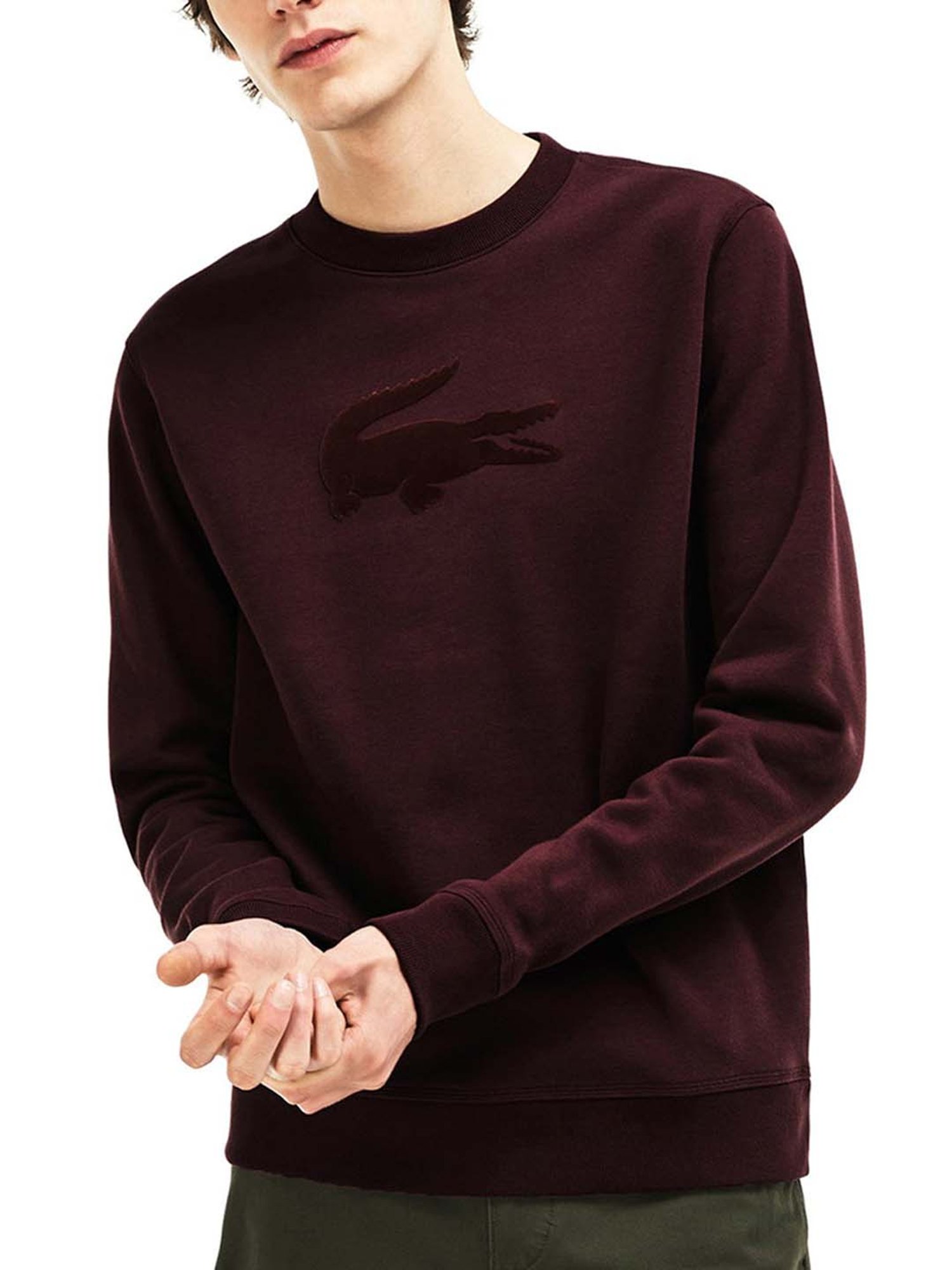 lacoste maroon sweater