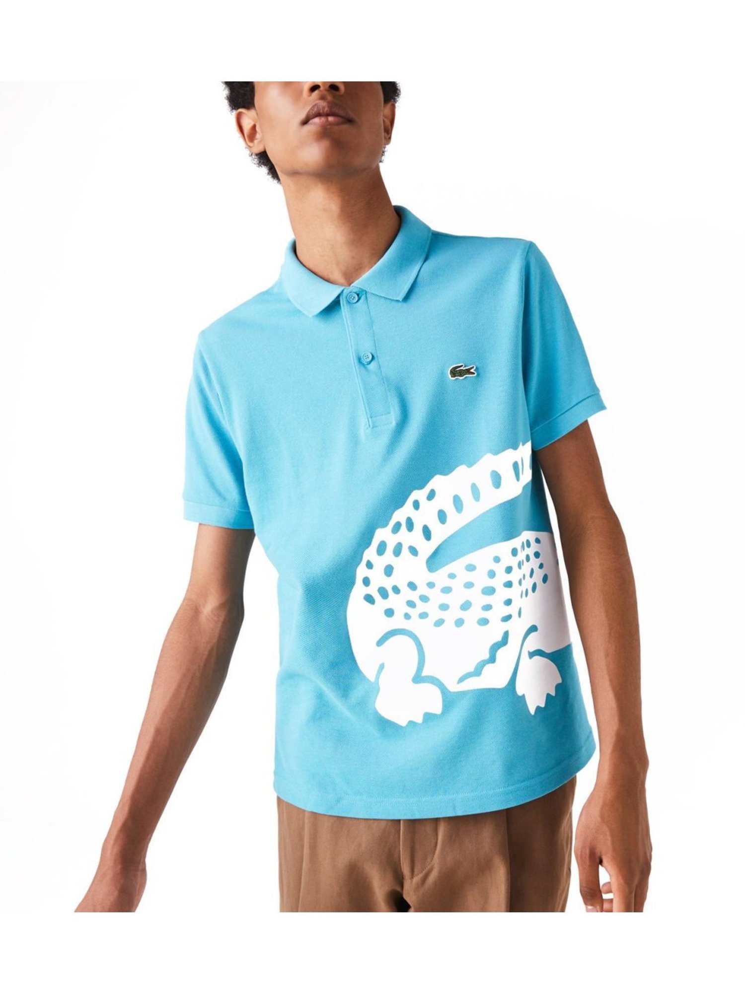 lacoste oversized croc polo shirt