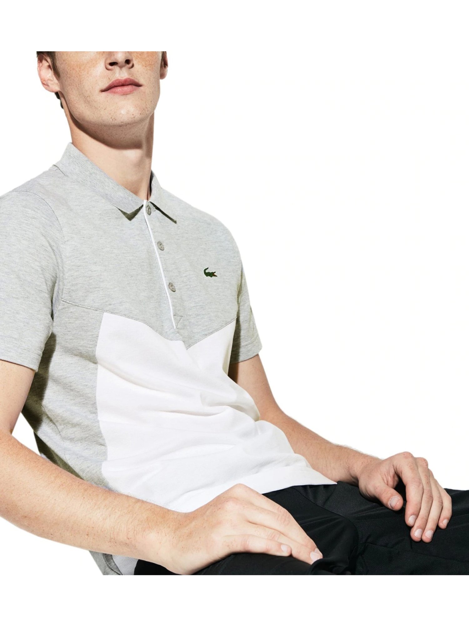 Ajio Mens Lacoste White Polo Shirt Ajio Lacoste Sport White