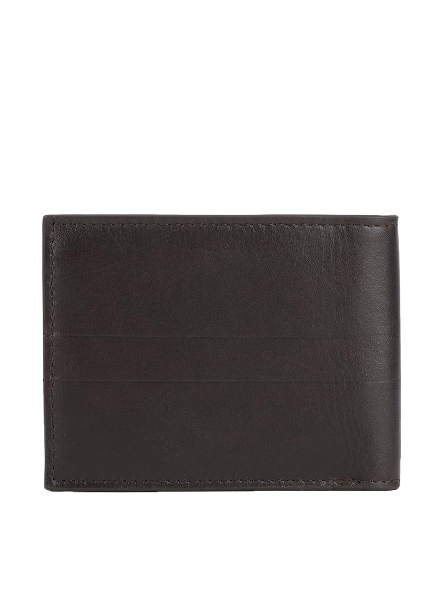 Buy LOUIS PHILIPPE Brown Solid Leather Mens Bi Fold Wallet