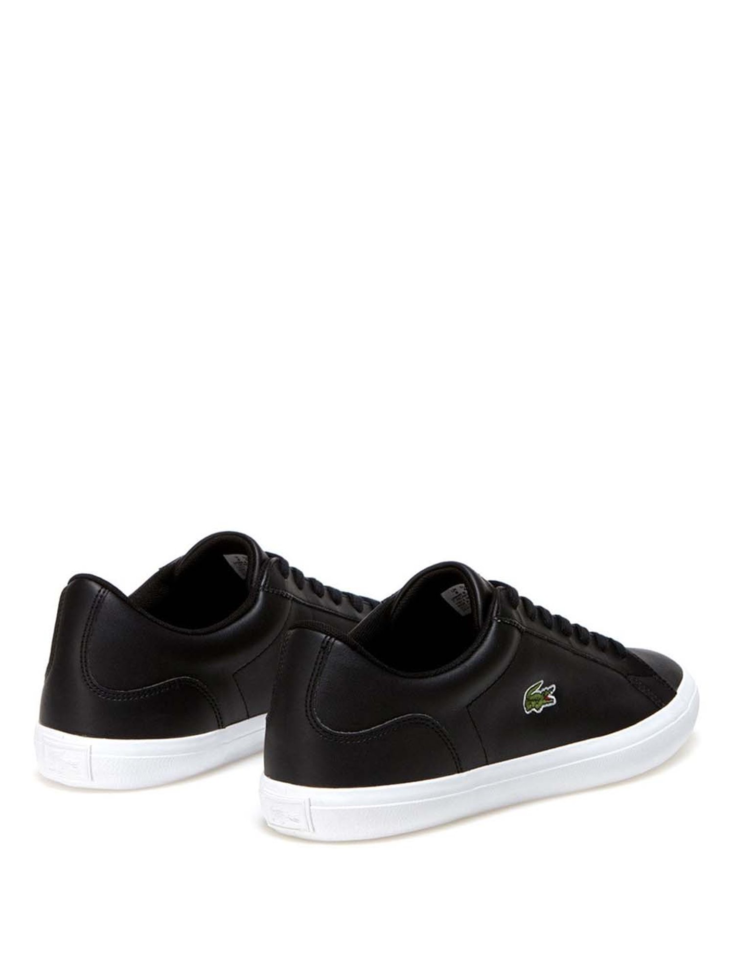 Black leather best sale lacoste shoes