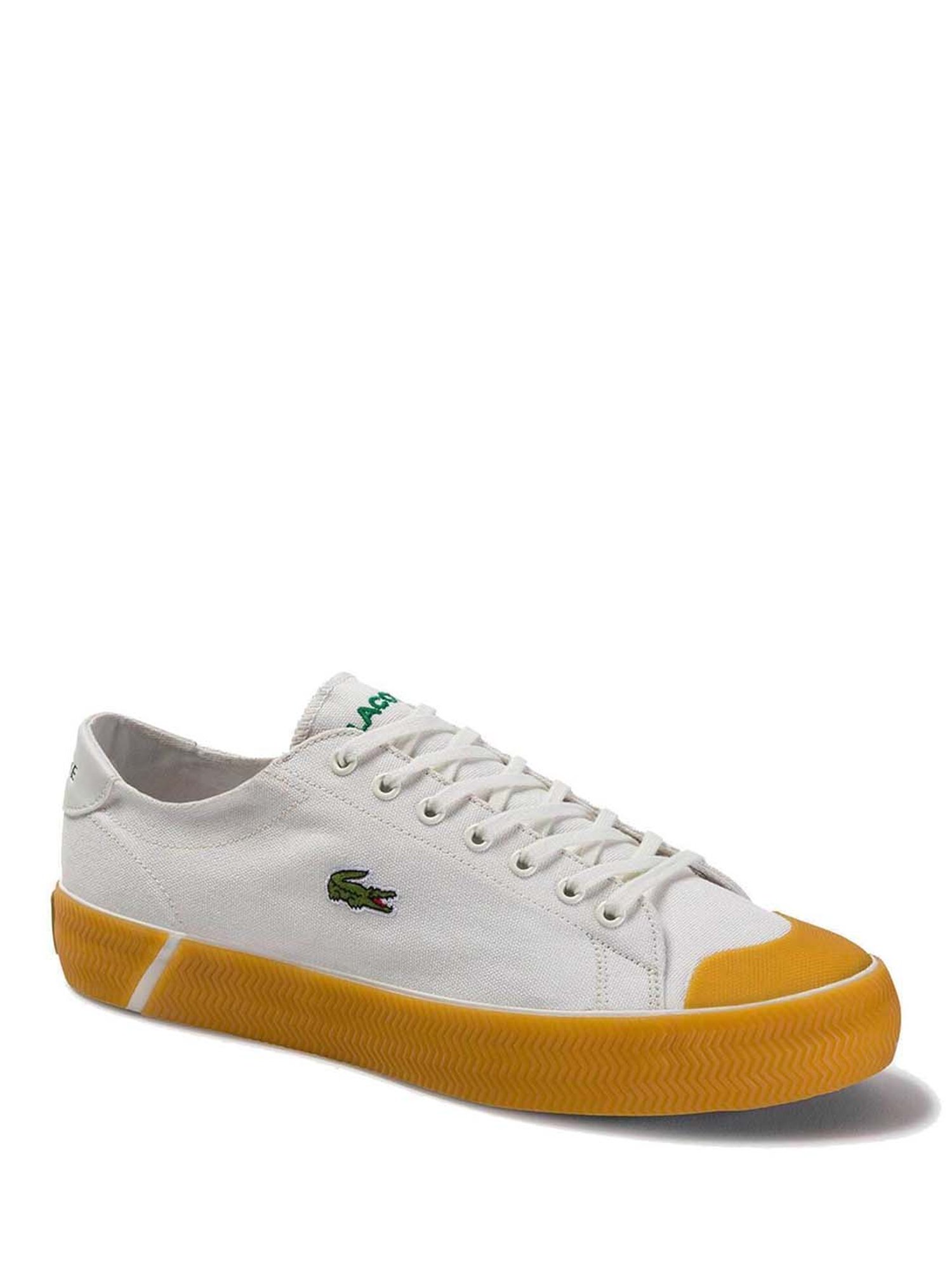 Lacoste White Gripshot Textured And Synthetic Sneakers for Men @ Tata CLiQ