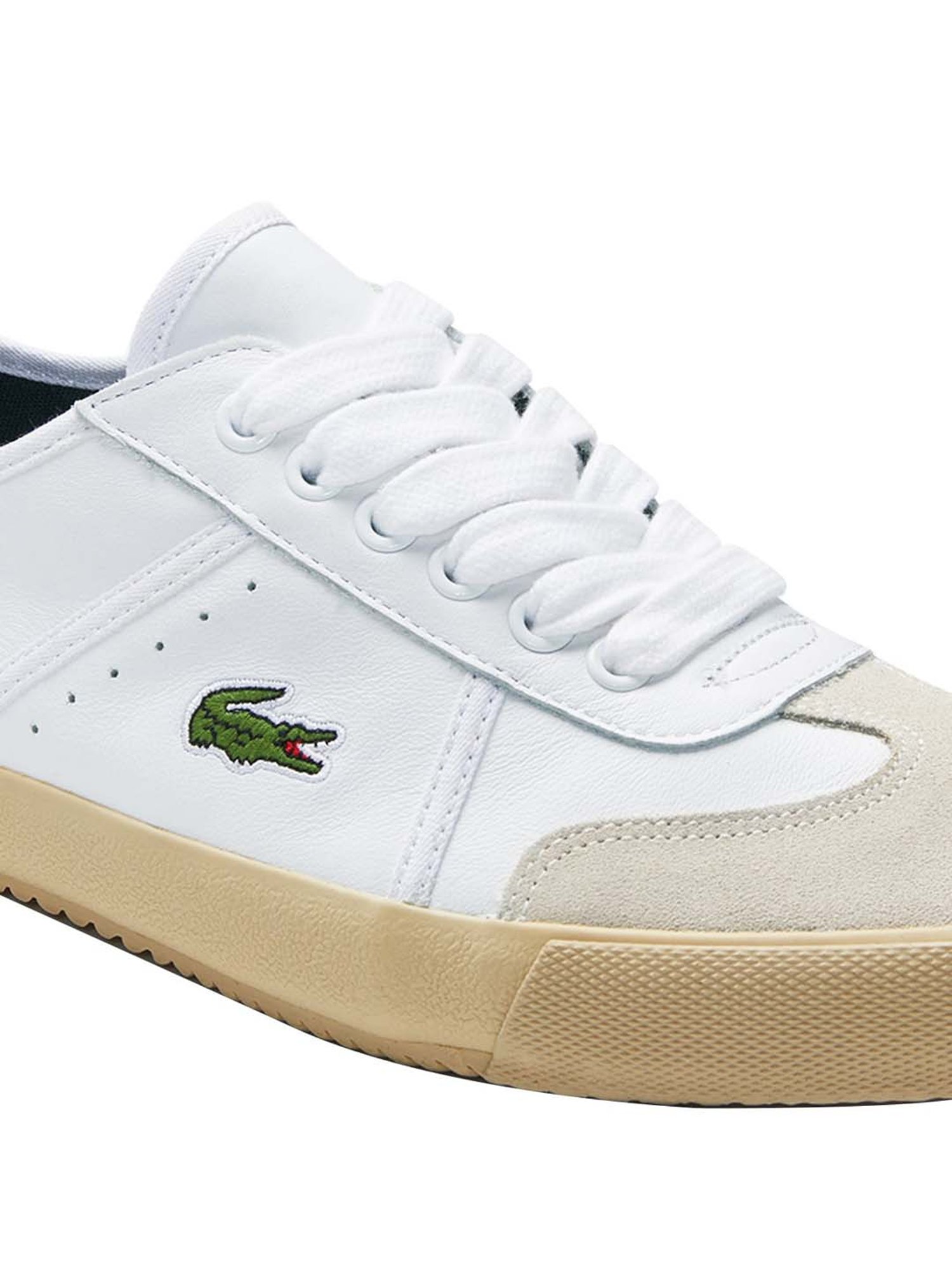 Lacoste white trainers store sale