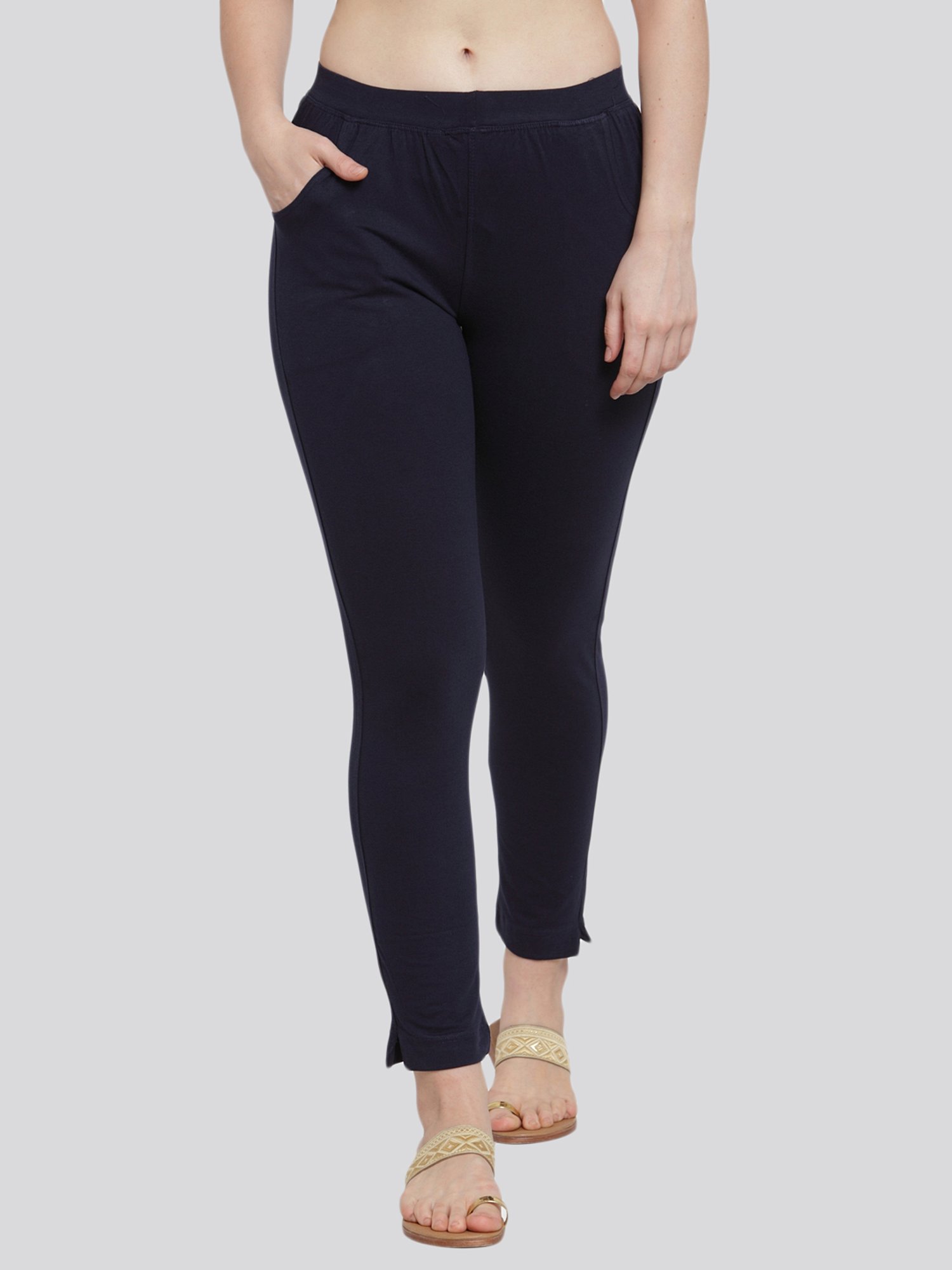 Women's High Waisted Cotton Blend Seamless Leggings - A New Day™ Black L/xl  : Target